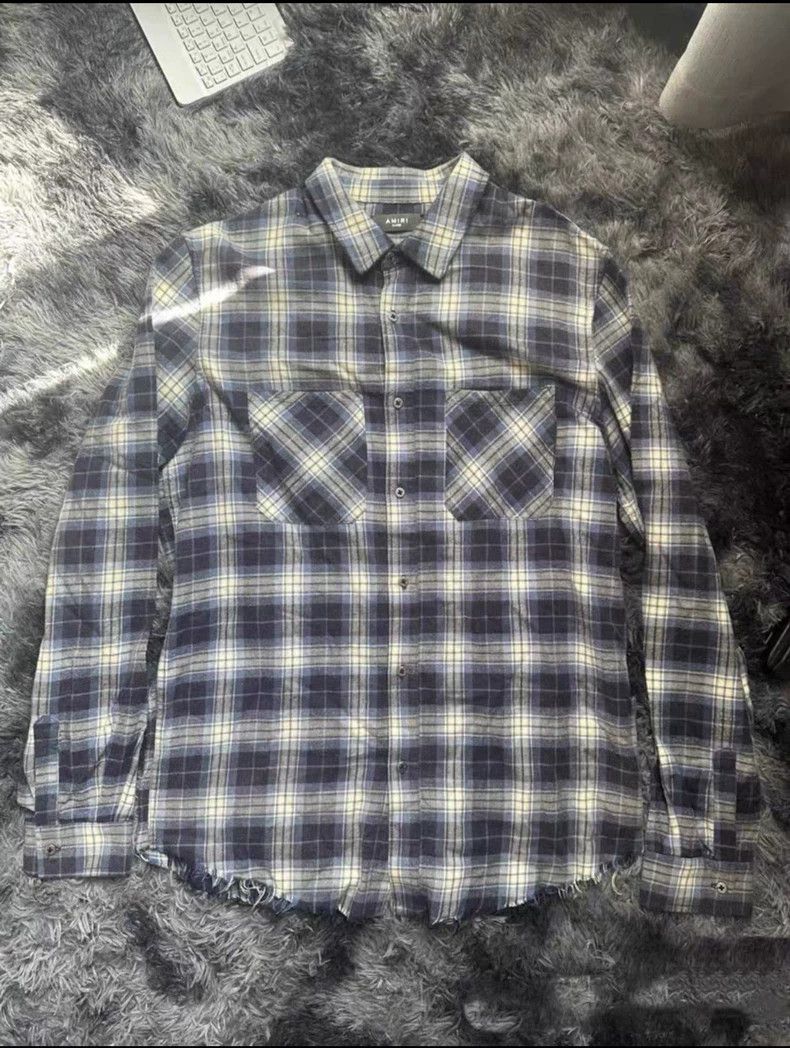 Amiri Amiri 16ss Blue Plaid Shirt Size US L / EU 52-54 / 3 - 1 Thumbnail