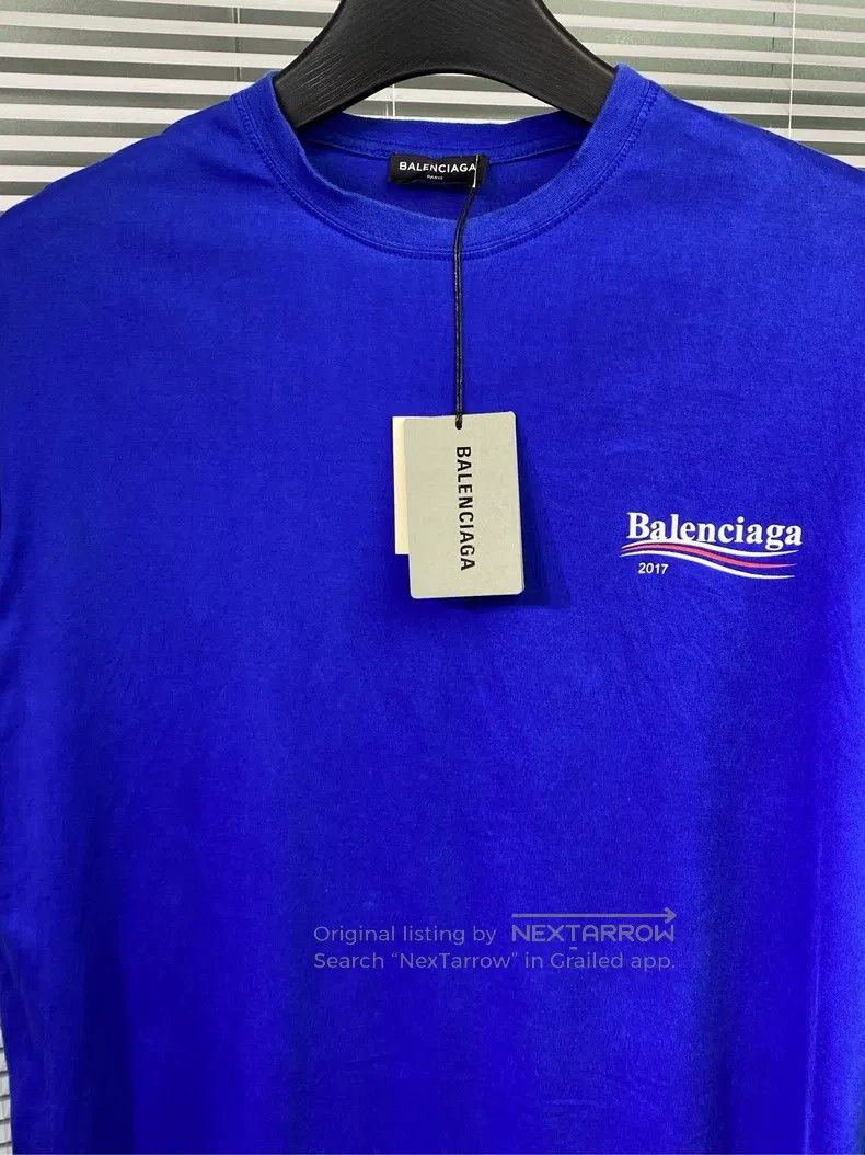 Balenciaga Balenciaga Short-sleeve T-shirt Coke wave print logo blue Size US M / EU 48-50 / 2 - 3 Thumbnail