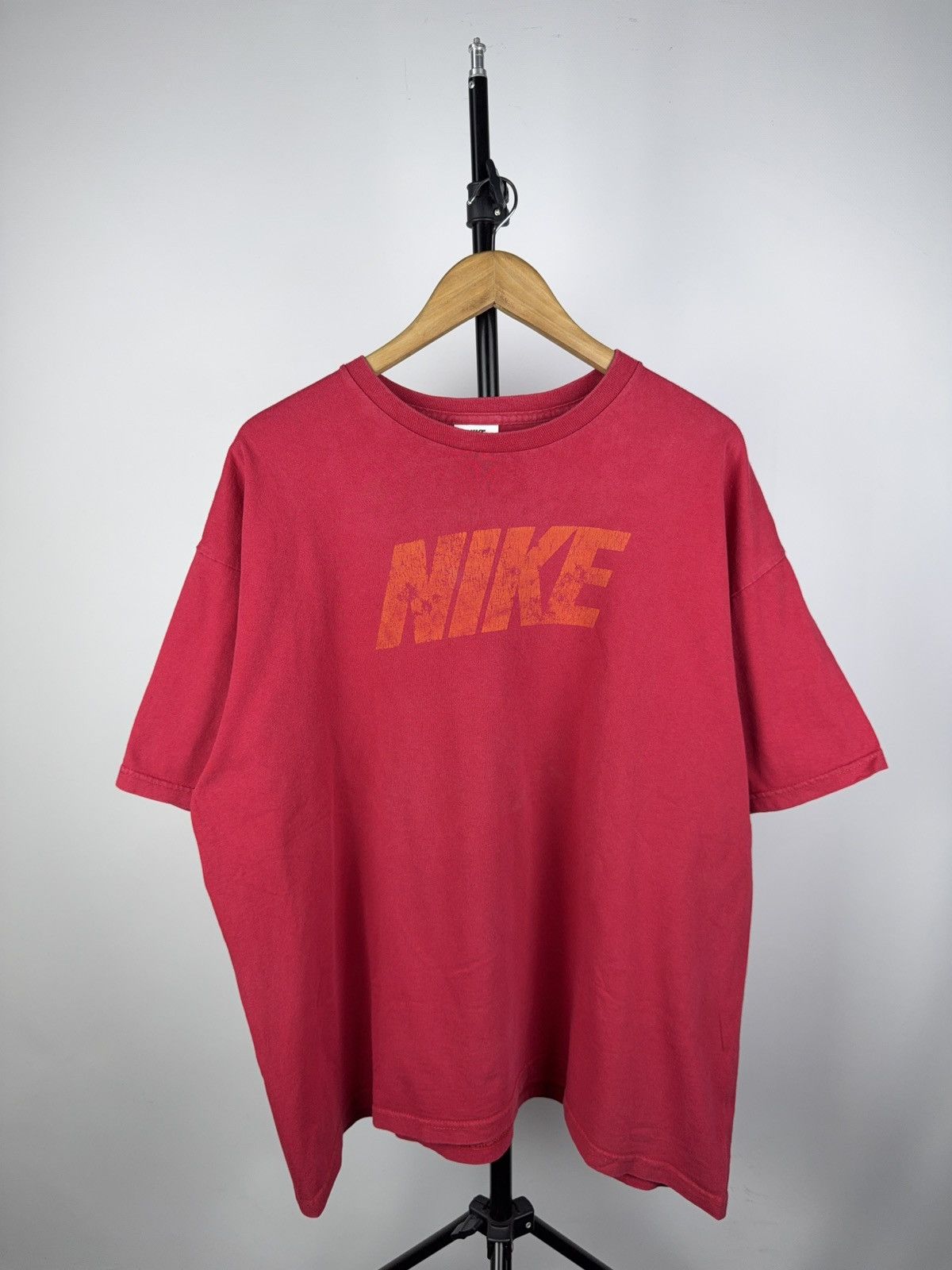 Nike × Nike ACG × Vintage Vintage Nike Red Faded T-Shirt Made in USA 90s Style Size US XL / EU 56 / 4 - 1 Thumbnail