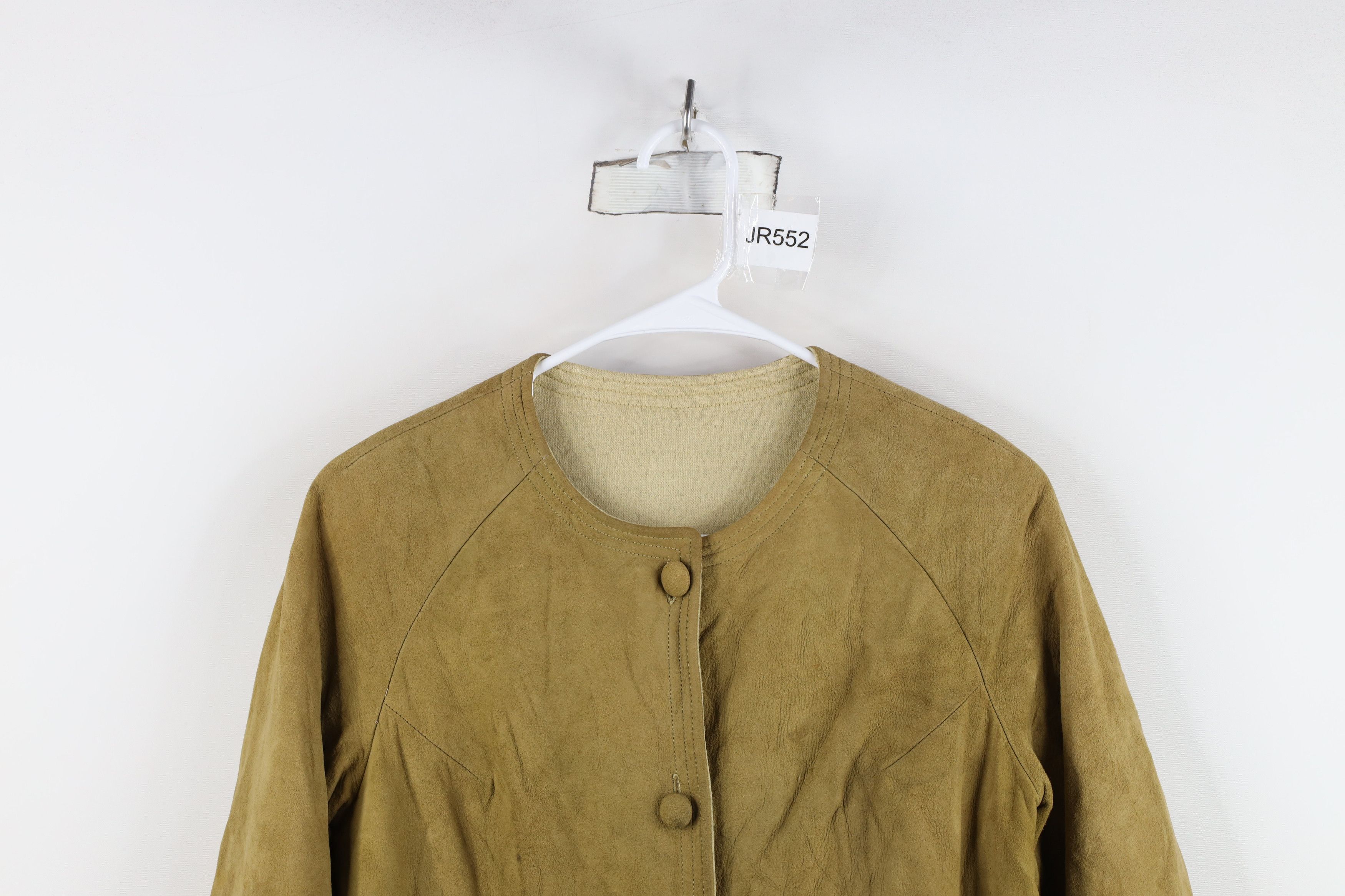 Vintage Vintage 30s 40s Streetwear Suede Leather Button Jacket USA Size L / US 10 / IT 46 - 2 Thumbnail