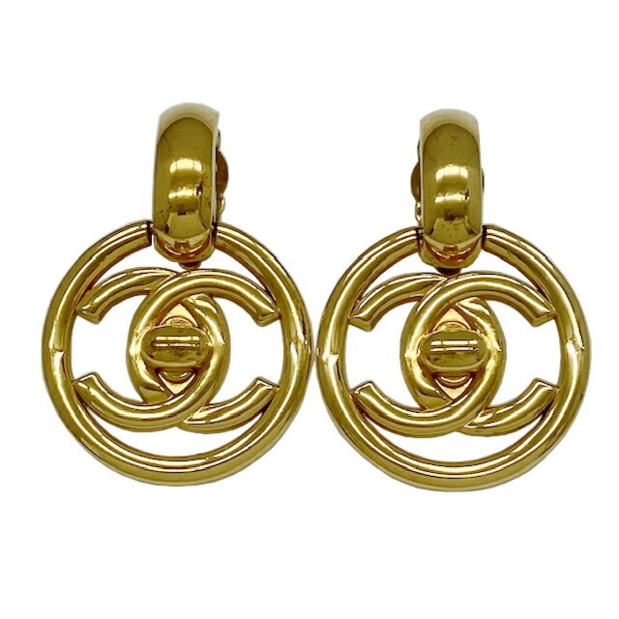 Chanel CHANEL Coco Mark Turnlock Motif Earrings 97P (Women's) Size ONE SIZE - 1 Thumbnail