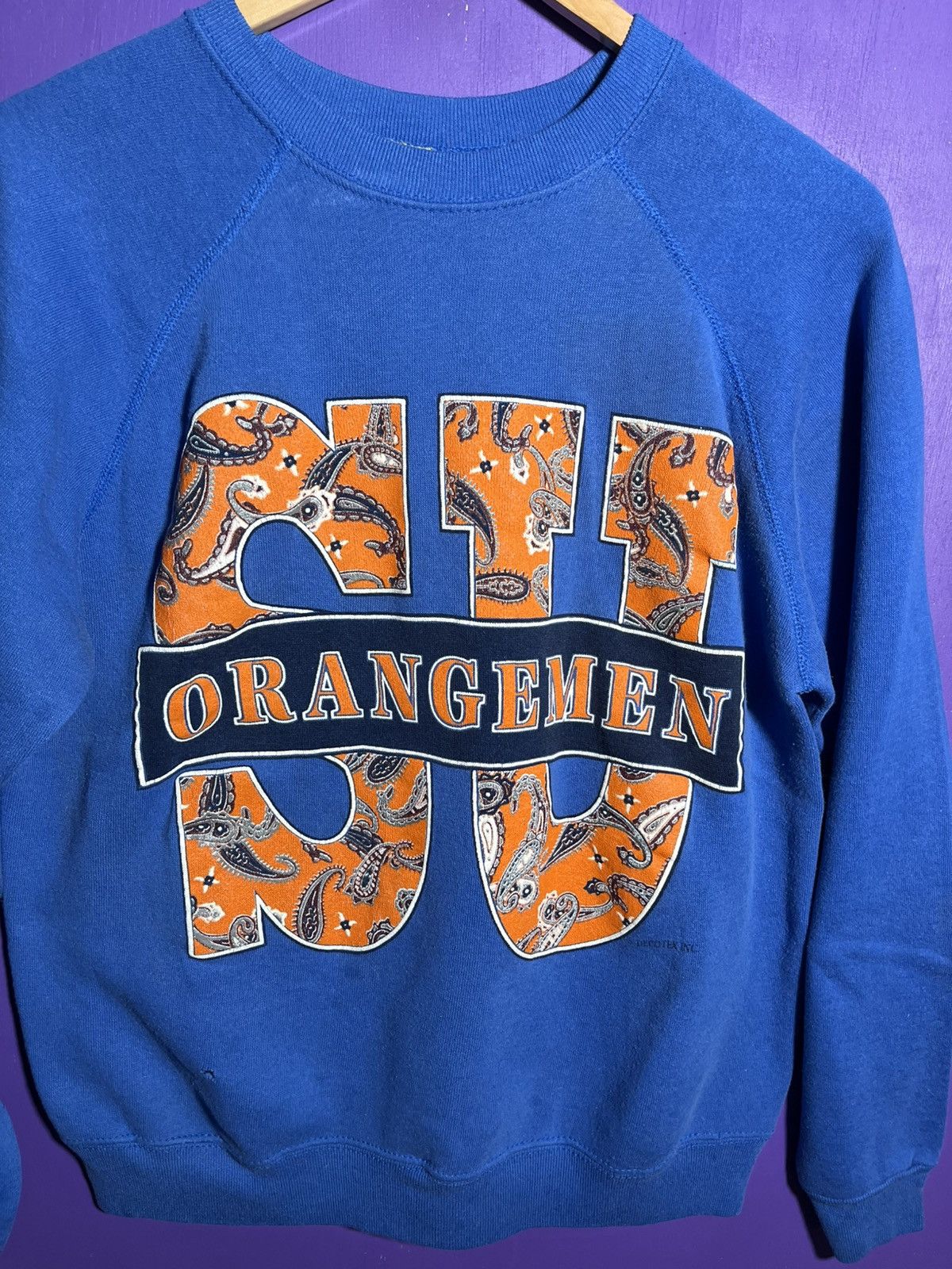 Vintage Vintage 80s Syracuse orangemen paisley logo crewneck Size US M / EU 48-50 / 2 - 3 Thumbnail