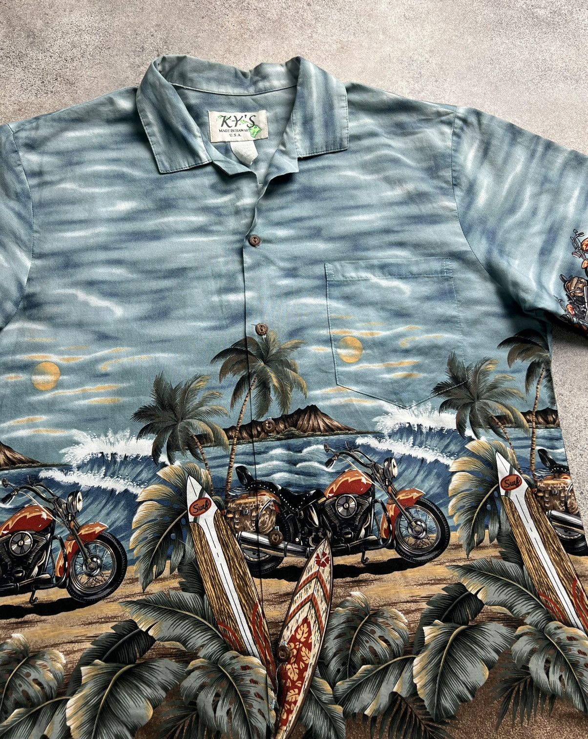 Vintage Vintage Hawaiian bikers shirt Size US L / EU 52-54 / 3 - 4 Thumbnail