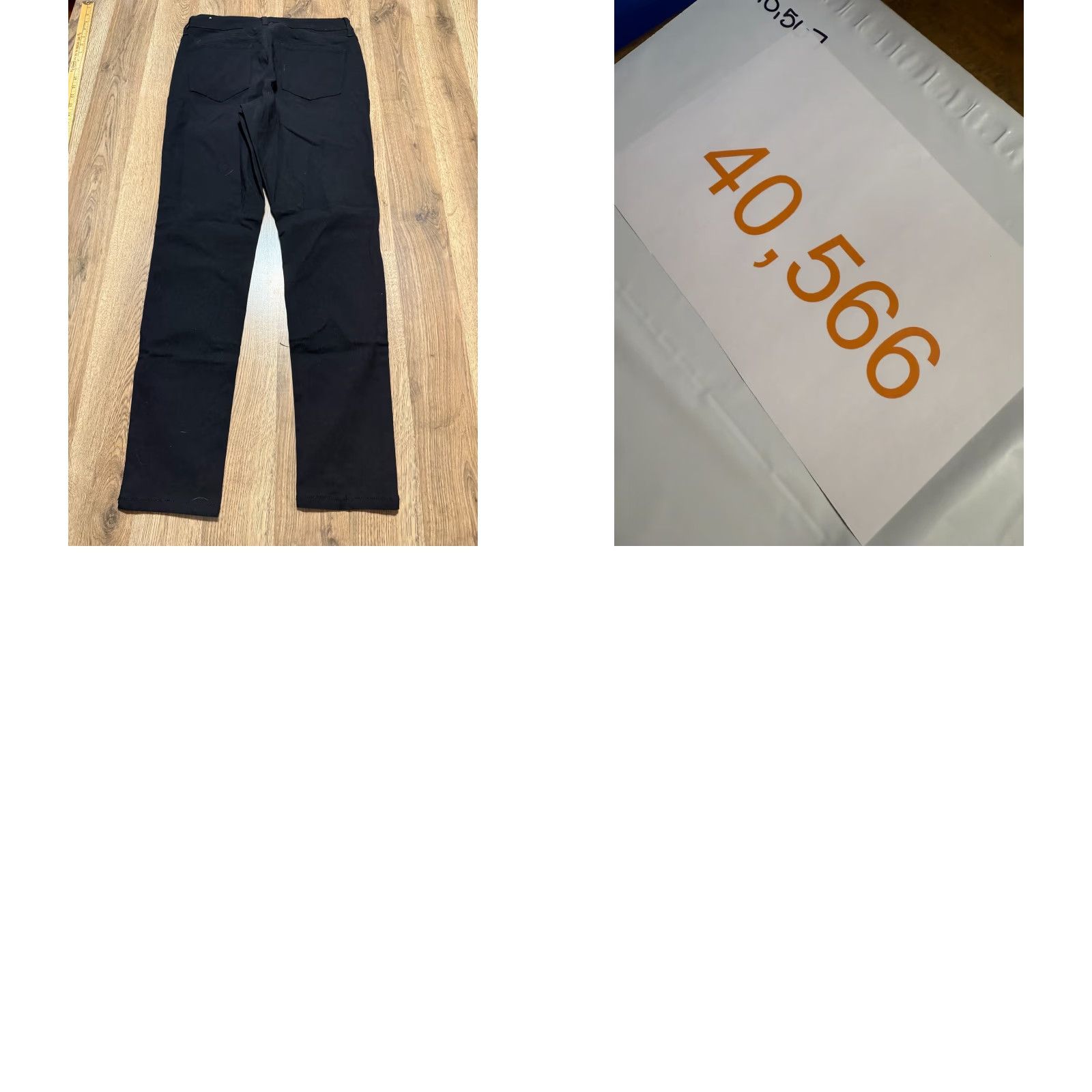 Vintage Hyrid & Company Jeans Women's 2X Black Denim Skinny Mid Rise 5-Pocket Stretch Regular Jeans Mens Womens Girls Size 40" / US 18 - 8 Thumbnail