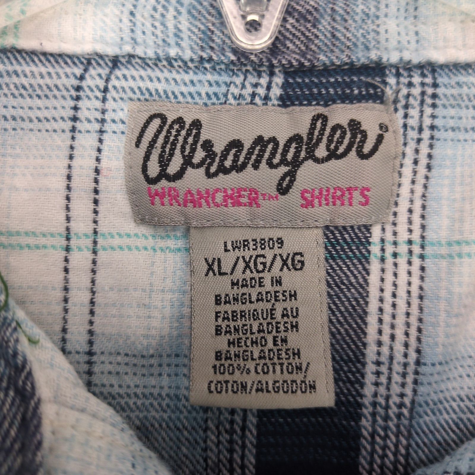 Wrangler Wrangler Wrancher Women's XL Plaid Flannel Pearl Snap Shirt Size XL / US 12-14 / IT 48-50 - 3 Thumbnail