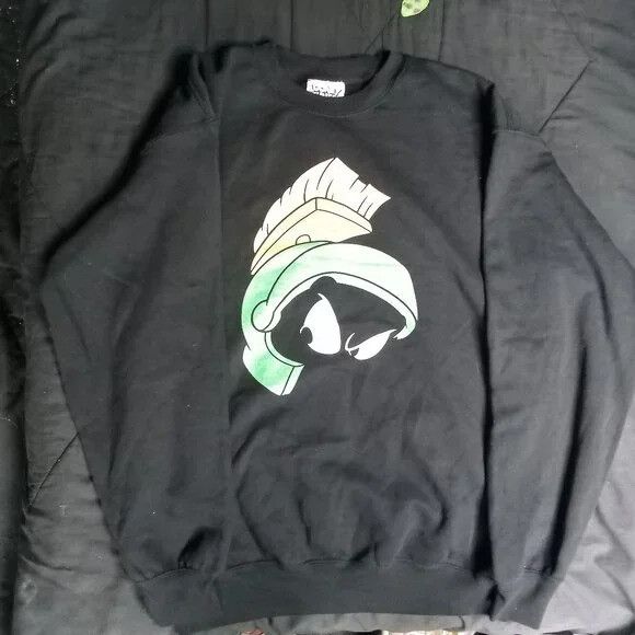 Warner Bros Vintage Looney Tunes Marvin The Martian Crewneck Sweatshirt Size US XL / EU 56 / 4 - 2 Thumbnail