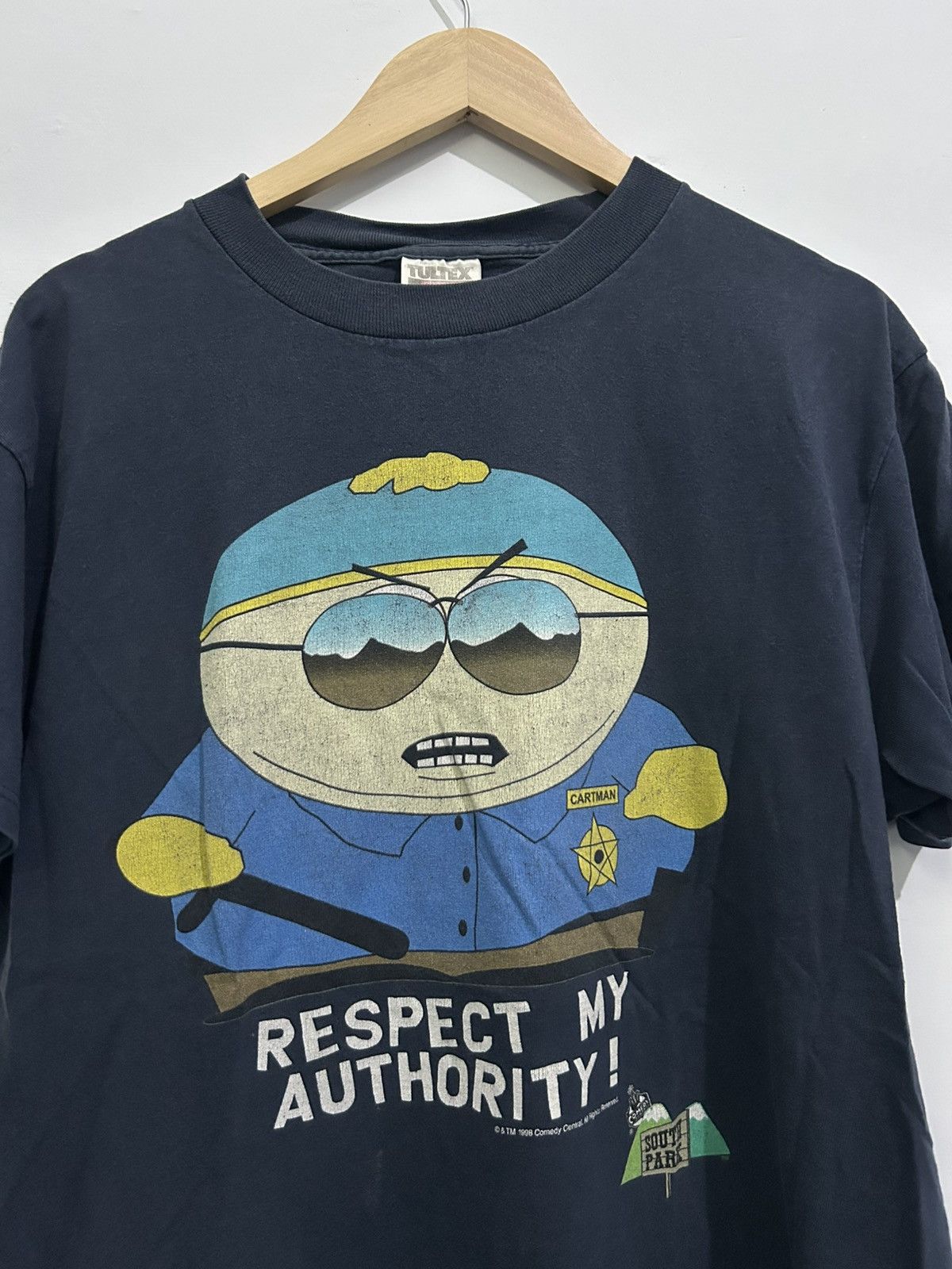 Cartoon Network 1998 South Park Cartman RESPECT MY AUTHORITY Tee Size US XL / EU 56 / 4 - 1 Thumbnail