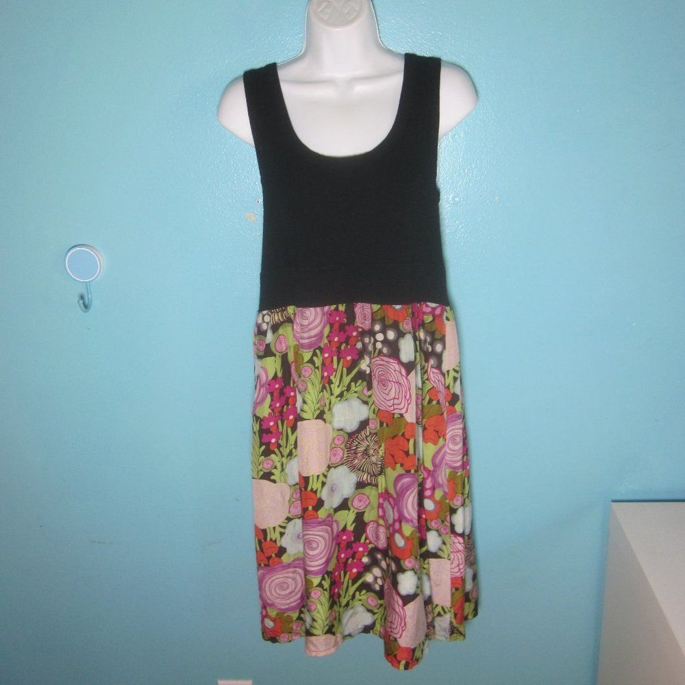 Anthropologie Anthropologie Fei Womens Size L Rayon & Silk Floral Tank Dre Size L / US 10 / IT 46 - 8 Thumbnail