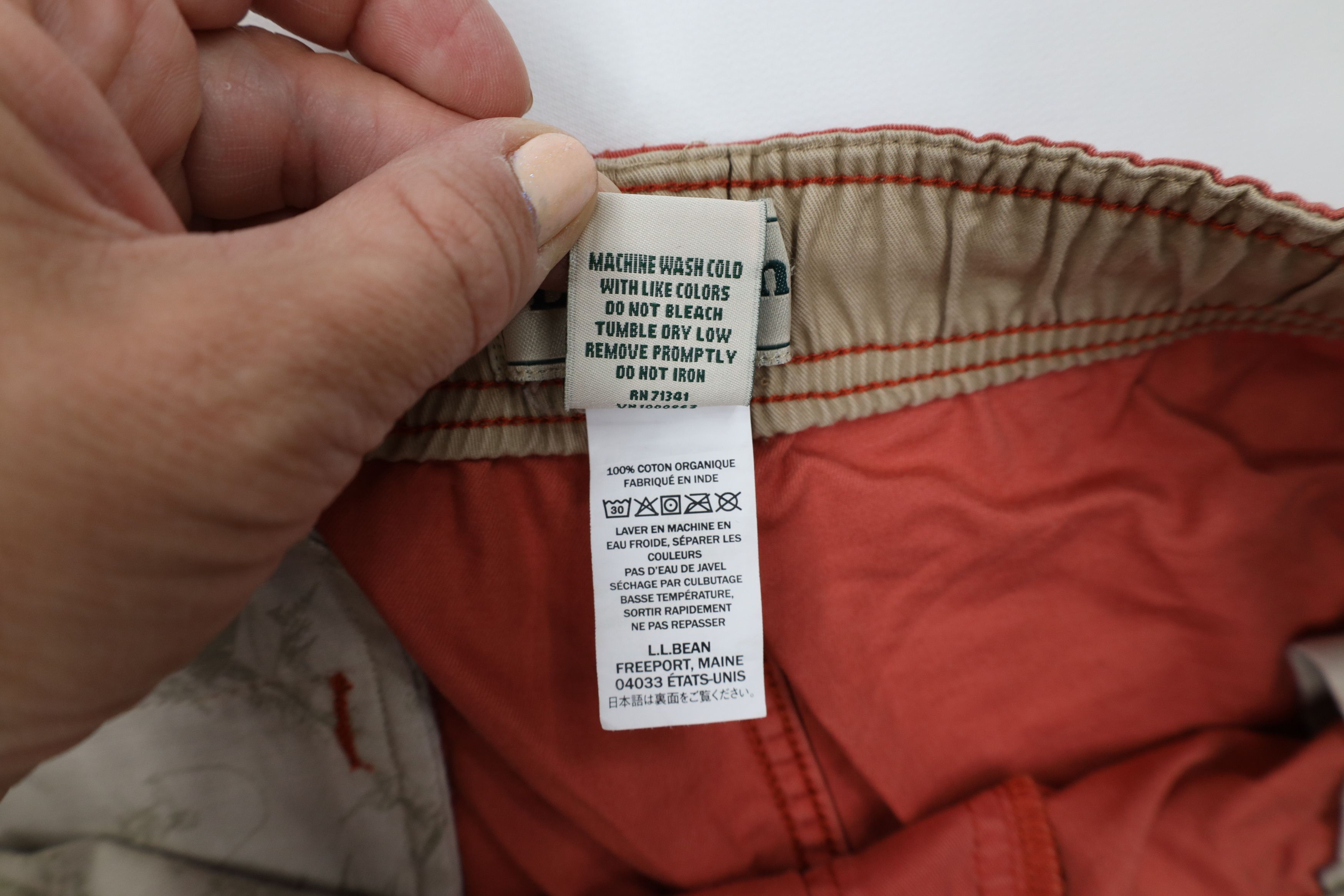 L.L. Bean Vintage LL Bean Blank Organic Cotton Above Knee Shorts Red Size US 36 / EU 52 - 8 Thumbnail