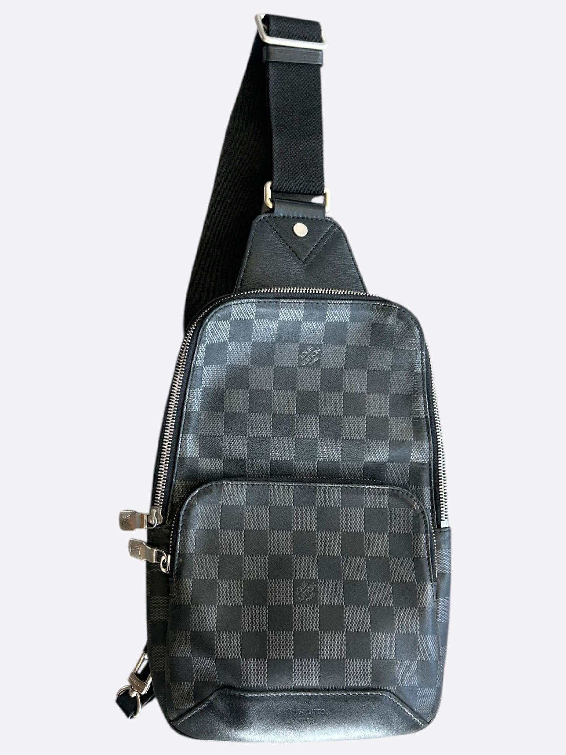 Louis Vuitton Damier Graphite Infini Leather Sling Bag in Black, Men's