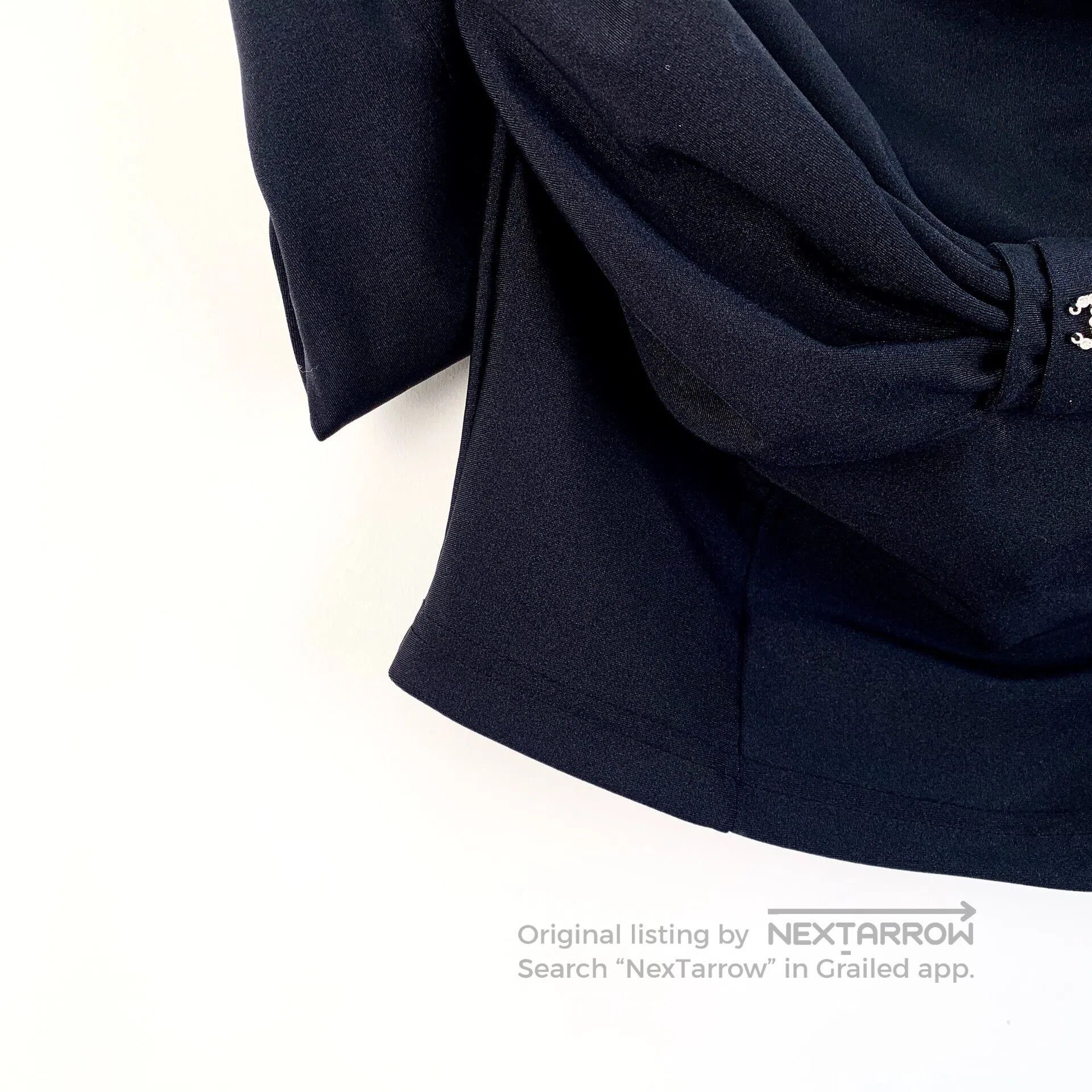 Chanel Chanel Black logo diamond-encrusted bow one-shoulder strap Size XS / US 0-2 / IT 36-38 - 4 Thumbnail