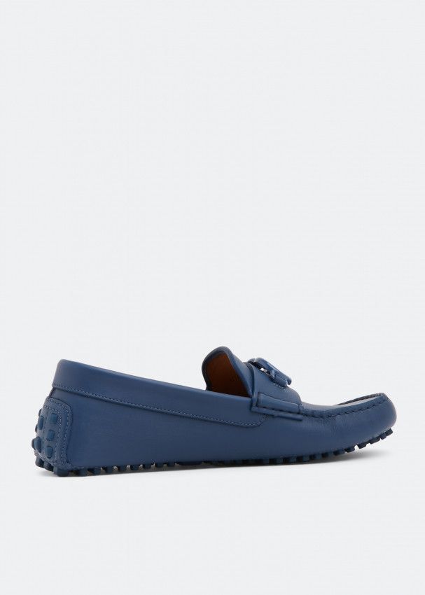 Gucci o1s1wg110125 Interlocking G Drivers Loafers in Blue Size US 14 / EU 47 - 3 Thumbnail