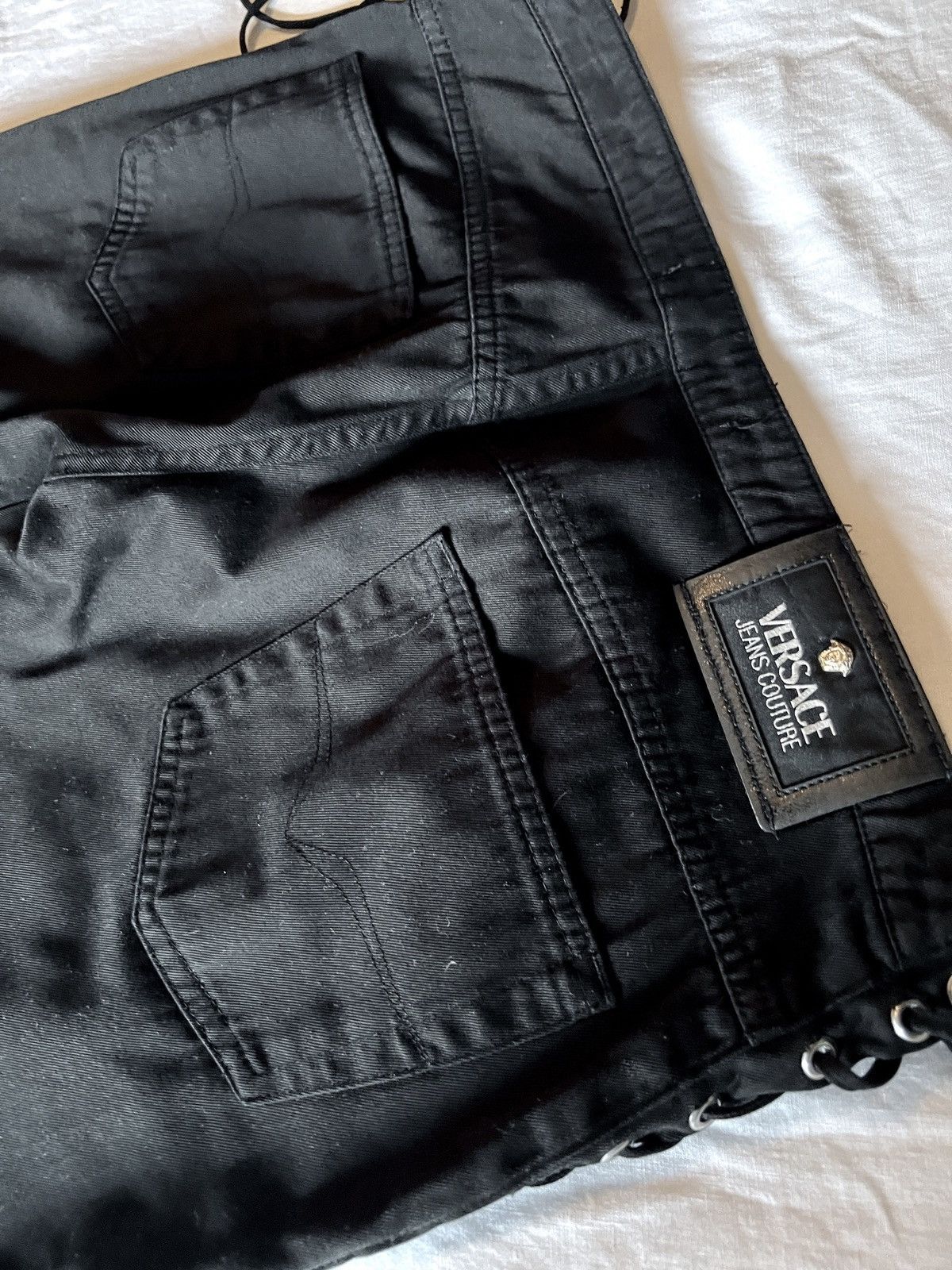 Versace Versace Jeans Signature Lace Up Denim Size 31" - 3 Thumbnail