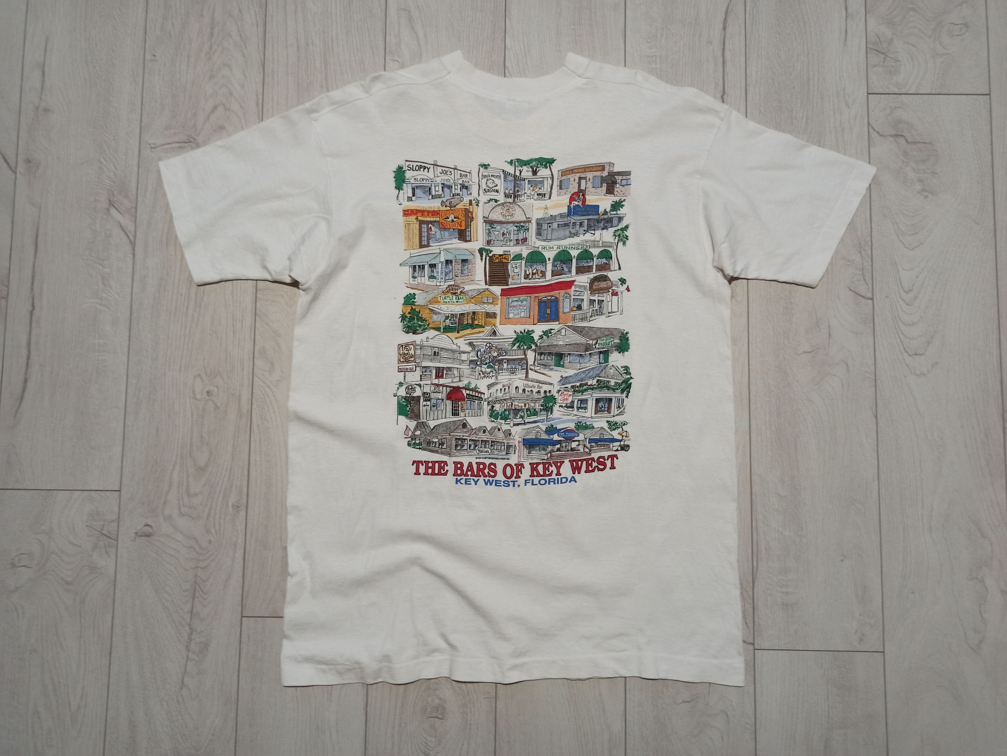 Fruit Of The Loom × Vintage The Bars OF Key West Florida Promo T Shirt 90s Size US L / EU 52-54 / 3 - 1 Thumbnail