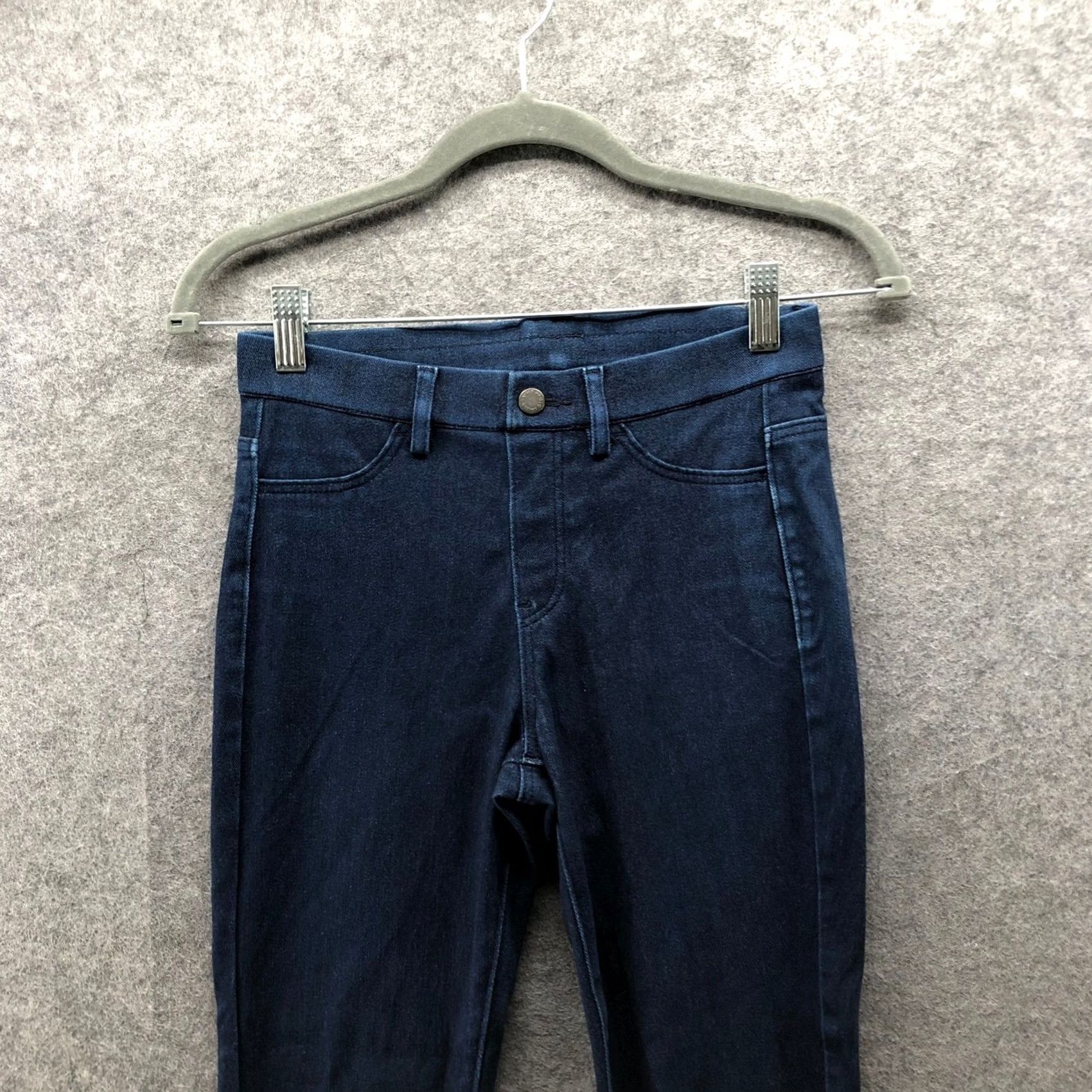 Uniqlo Uniqlo Womens XS Blue Ultra Stretch Legging Jeans Jeggings Mid Rise Pull On Slim Pocket Size 42" / US 20 - 3 Thumbnail