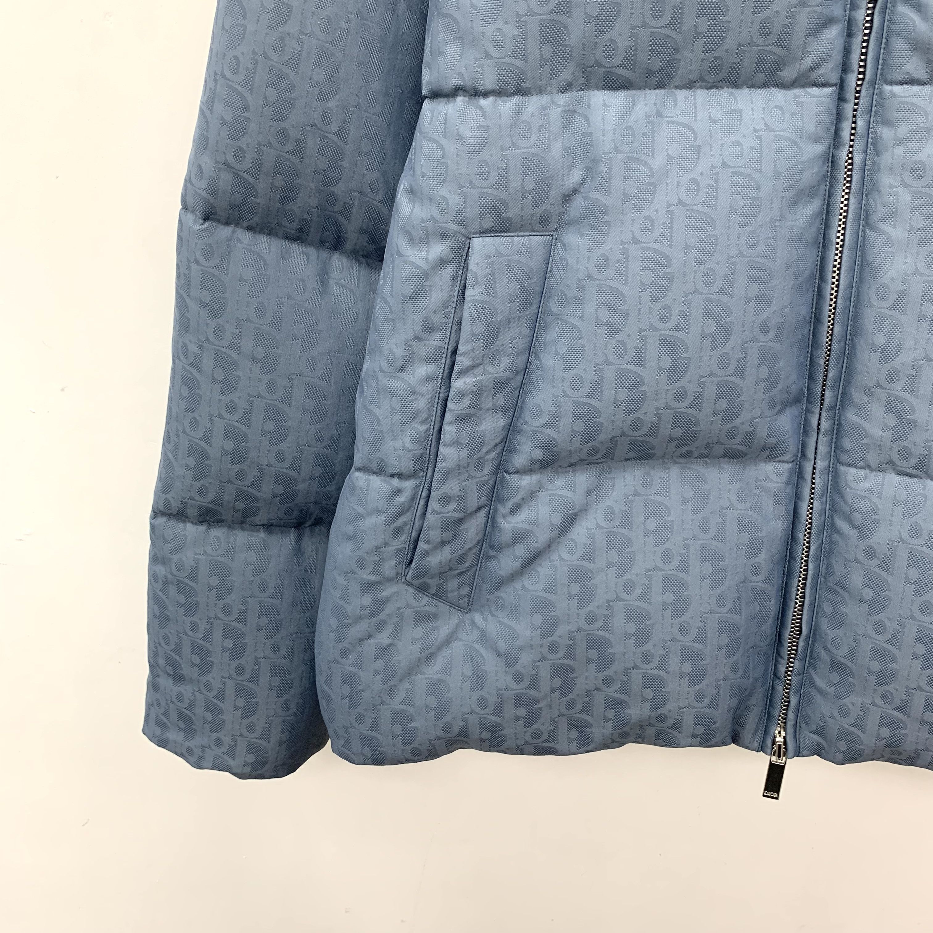 Dior Dior Monogram Down Jacket Blue (L) Size L / US 10 / IT 46 - 4 Thumbnail