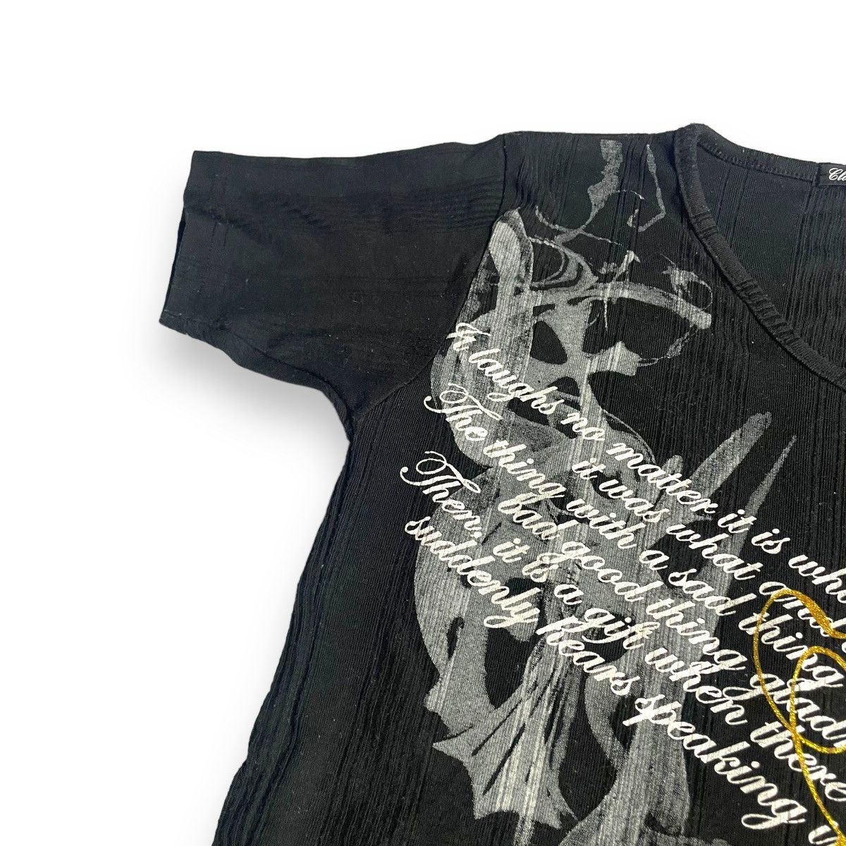 If Six Was Nine × Japanese Brand × Le Grande Bleu (L.G.B.) 🇯🇵 CLASH AHEAD POEM CROSS CHROME HEARTS INSPIRED TSHIRT Size M / US 6-8 / IT 42-44 - 5 Thumbnail