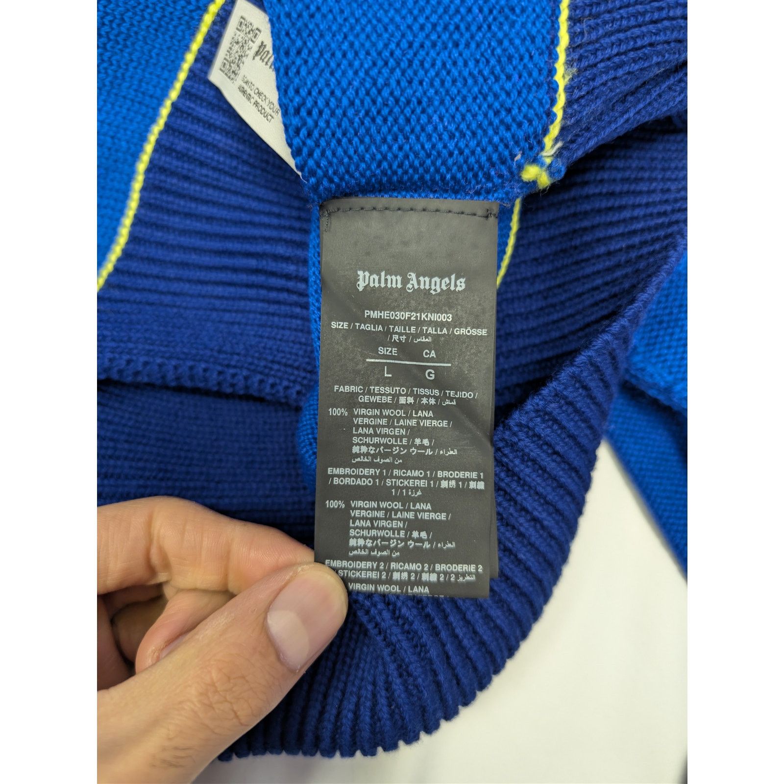 Palm Angels o1rshd1 Bear Sweater in Blue / Brown Size US L / EU 52-54 / 3 - 17 Thumbnail