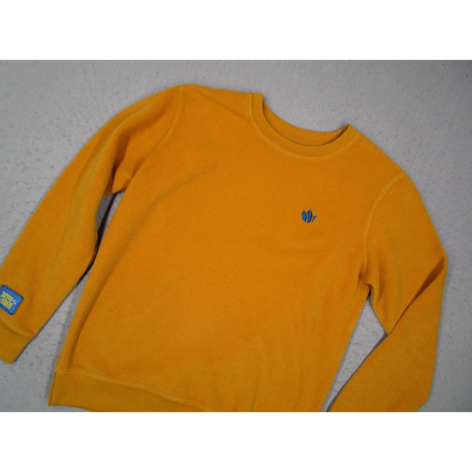 Vintage VINTAGE Dutch Bros Coffee Sweatshirt Men Medium Yellow Cotton Fleece Pullover Crew Neck Logo All Seasons Size US M / EU 48-50 / 2 - 2 Thumbnail