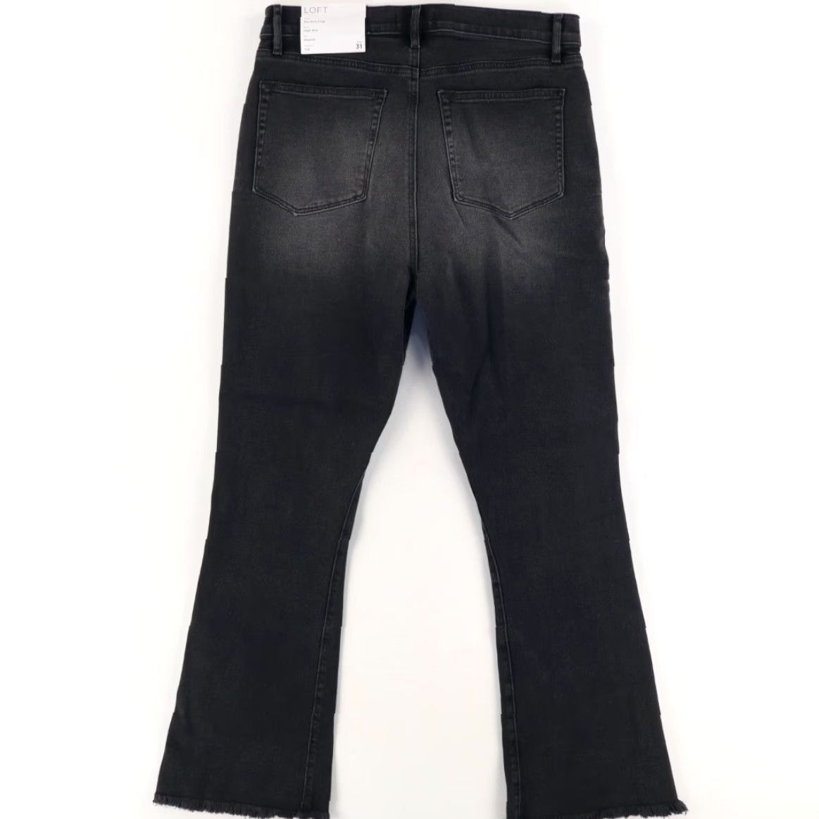 Loft Loft Jeans The Kick Crop Tall Cotton Denim Black Women's 31 Slim Inseam 30in 32 Waist Regular 5% Stretch Shirt Pants Casual Size 24" / US 00 / IT 34 - 4 Thumbnail