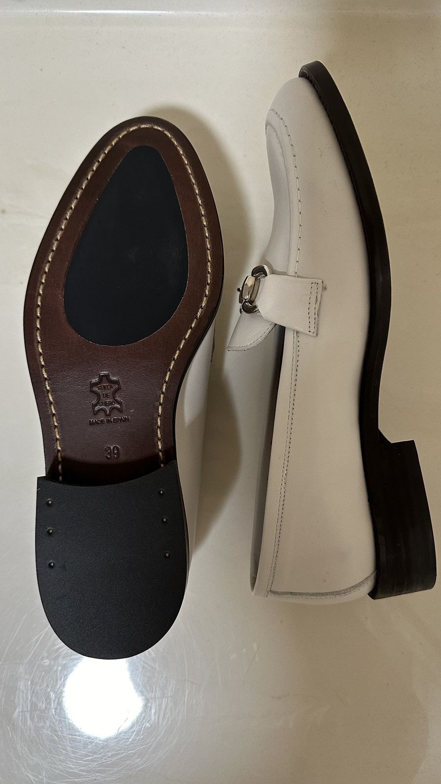 Other men’s white leather horsebit loafer Size US 6 / EU 39 - 5 Thumbnail