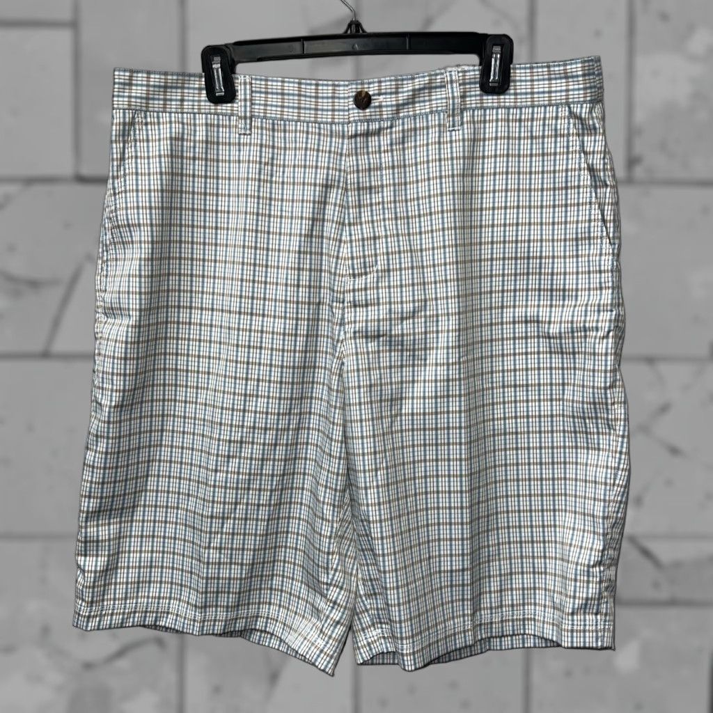 Adidas Adidas Blue Plaid Shorts Mens Size 36 - Regular Chino Style Denim? Size US 36 / EU 52 - 1 Thumbnail