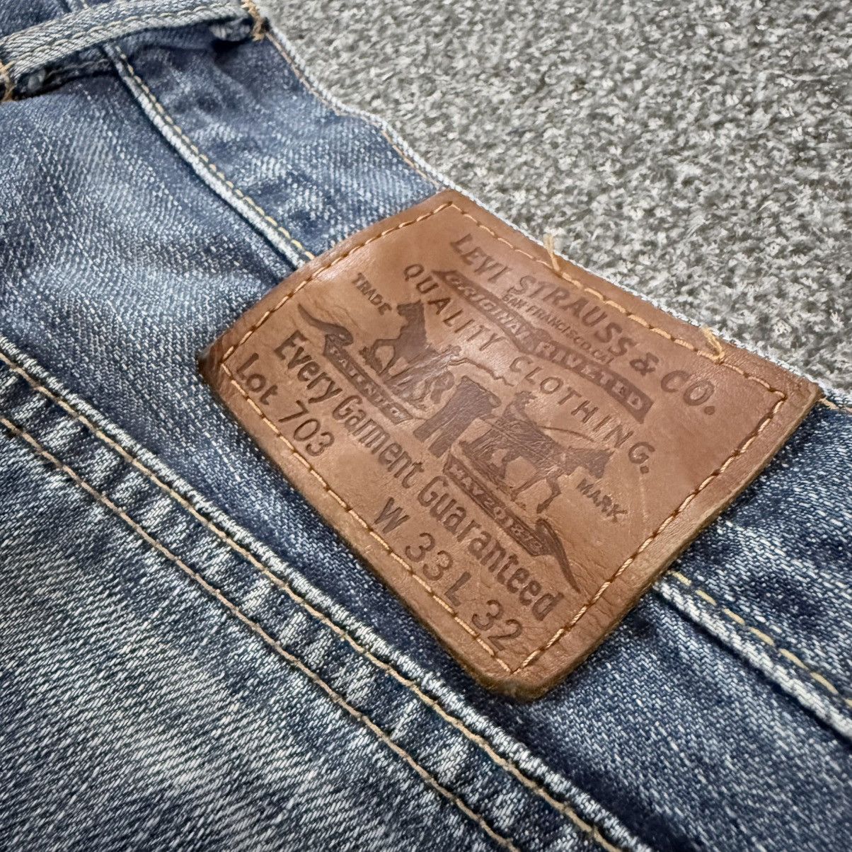 Engineered Garments × Levi's Archives ‼️ Baggy Vintage y2k Levis 703 Aging Faded Denim W33 Size US 33 - 11 Thumbnail