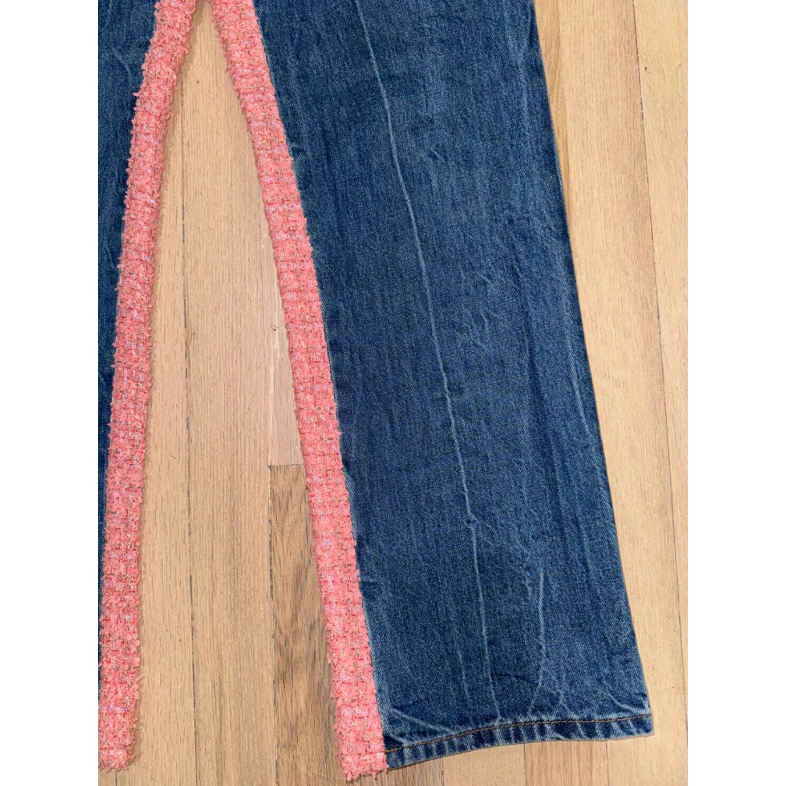 Chanel Chanel Gold Iridescent Tweed CC Logo Button Regular Jeans 38 Size 26" / US 2 / IT 38 - 11 Thumbnail