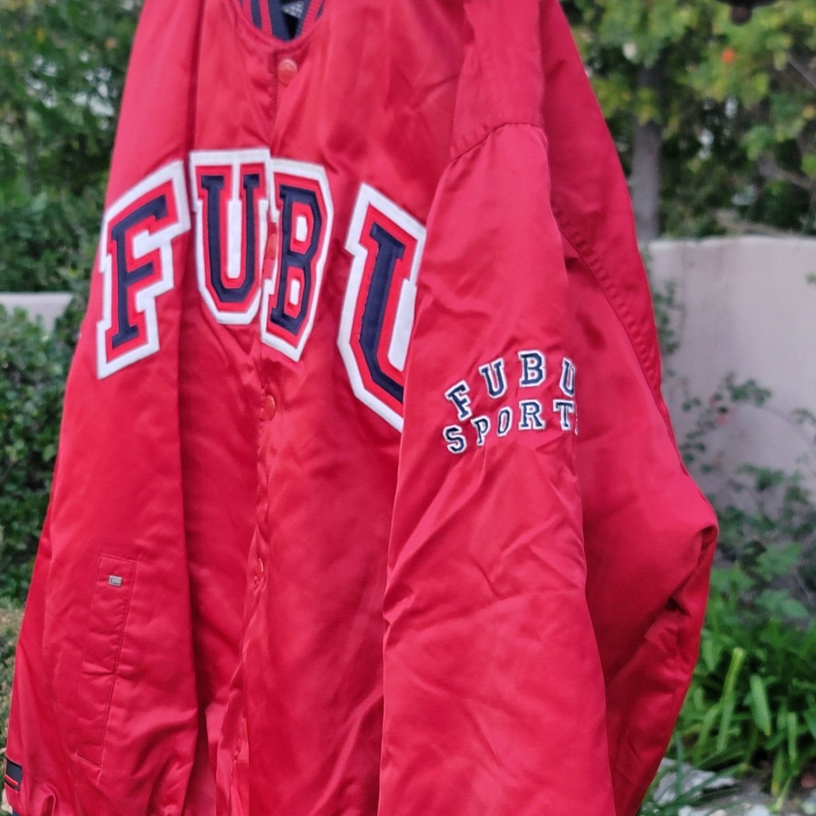 Fubu Vtg FUBU Satin Bomber Jacket Size US XXL / EU 58 / 5 - 2 Thumbnail