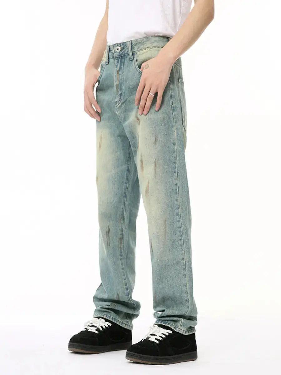 Japanese Brand Retro loose washed gradient jeans Size US 32 / EU 48 - 2 Thumbnail