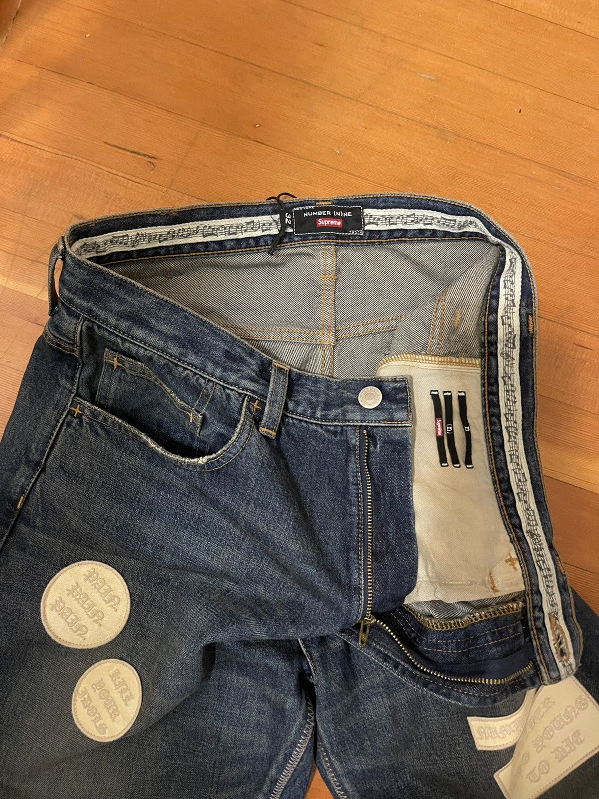 Number (N)ine × Supreme Supreme number (n)ine jeans Size US 32 / EU 48 - 3 Thumbnail