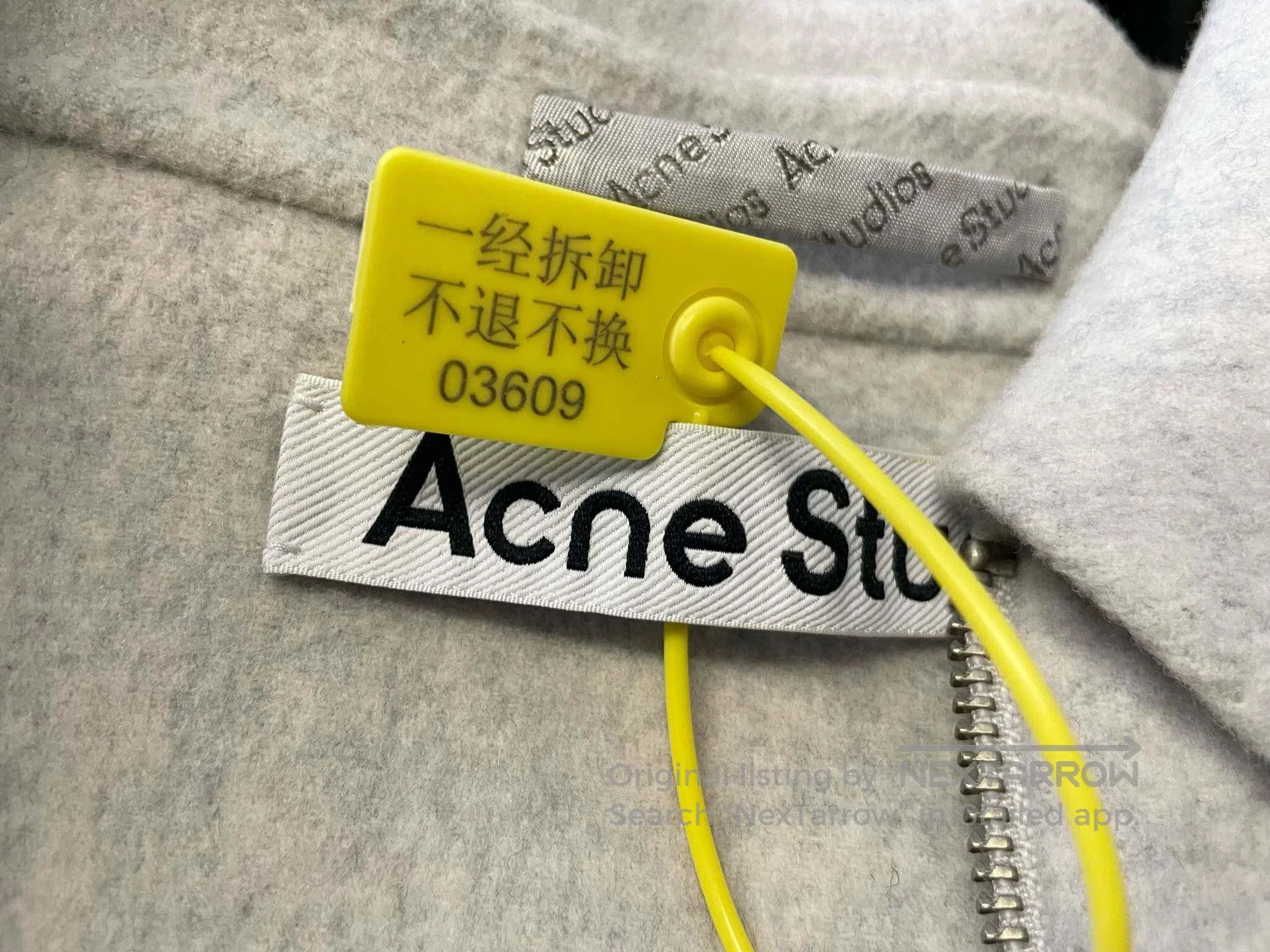 Acne Studios Acne Studios Grey Wool Zipper Jacket Size US S / EU 44-46 / 1 - 6 Thumbnail
