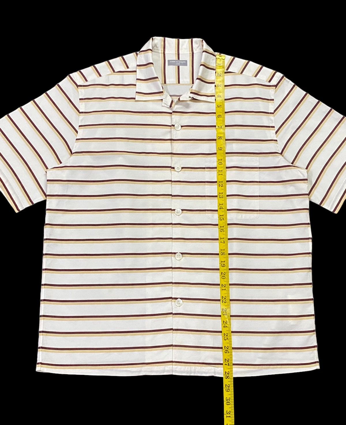 Comme des Garcons Homme AD 2002 Comme Des Garçons Homme Striped Shorts Sleeve Shirts Size US M / EU 48-50 / 2 - 5 Thumbnail