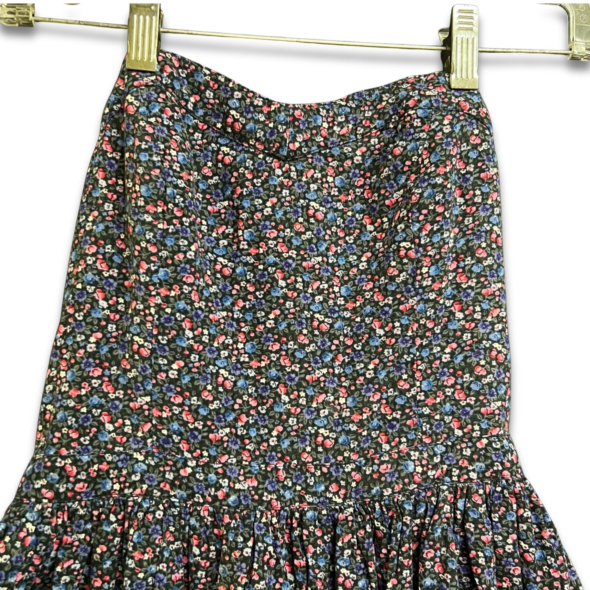 Superdry SUPERDRY Floral Print Strapless Dress XS Black Multicolor Size XS / US 0-2 / IT 36-38 - 4 Thumbnail