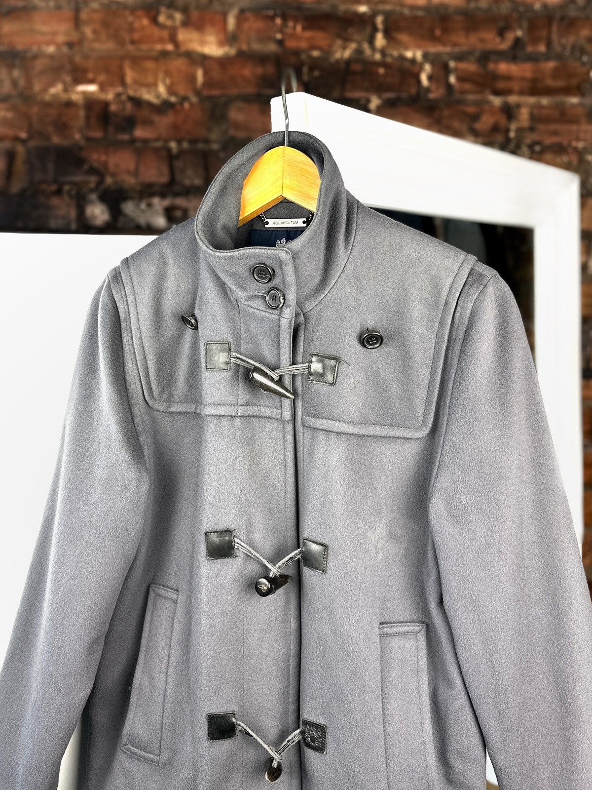 Aquascutum Women’s Aquascutum Grey Wool Duffle Coat — Made in UK Size M / US 6-8 / IT 42-44 - 2 Thumbnail