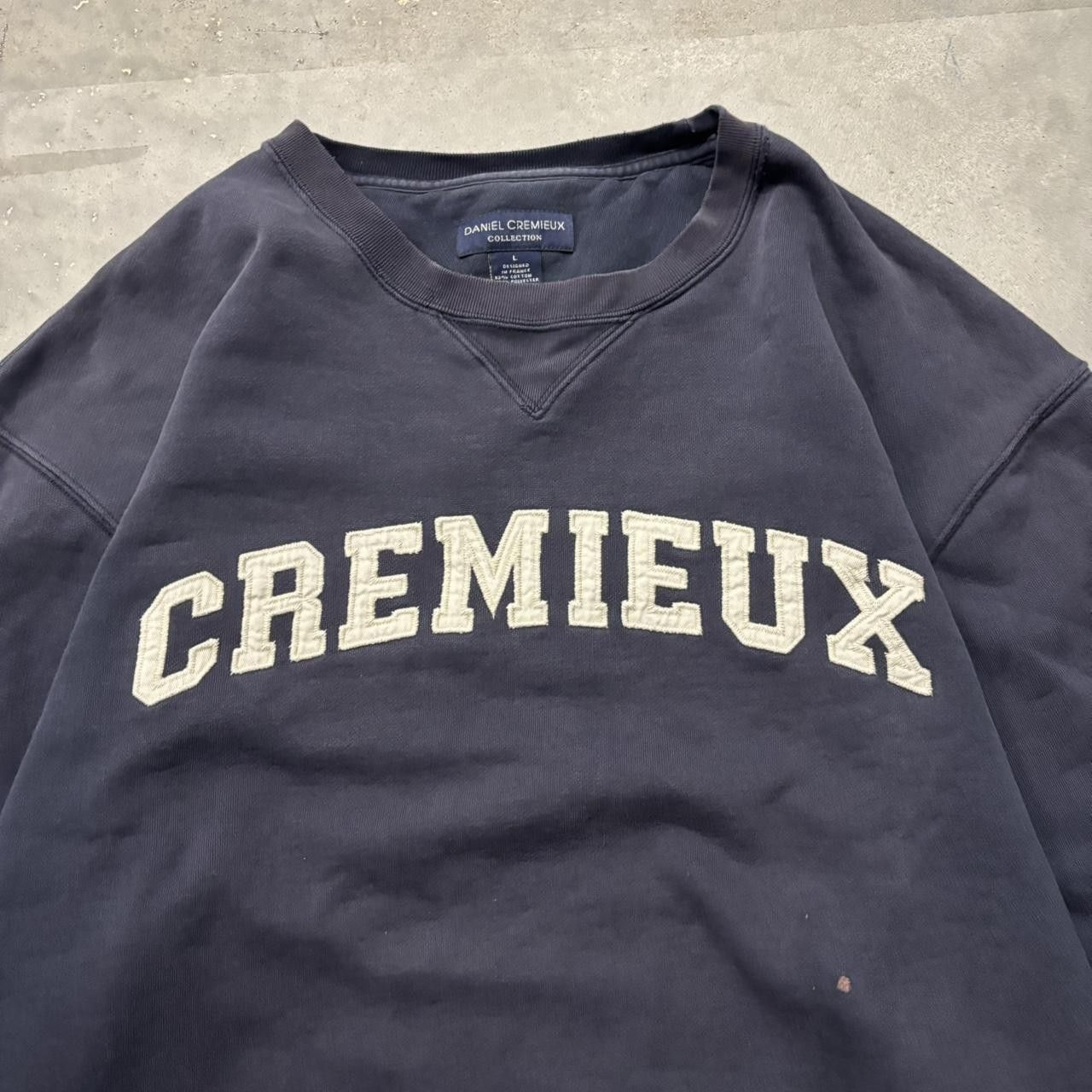 Japanese Brand × Vintage Crazy Vintage Y2K/2000s Faded Navy Blue Cermieux Spellout Essential Crewneck! Size US L / EU 52-54 / 3 - 2 Thumbnail