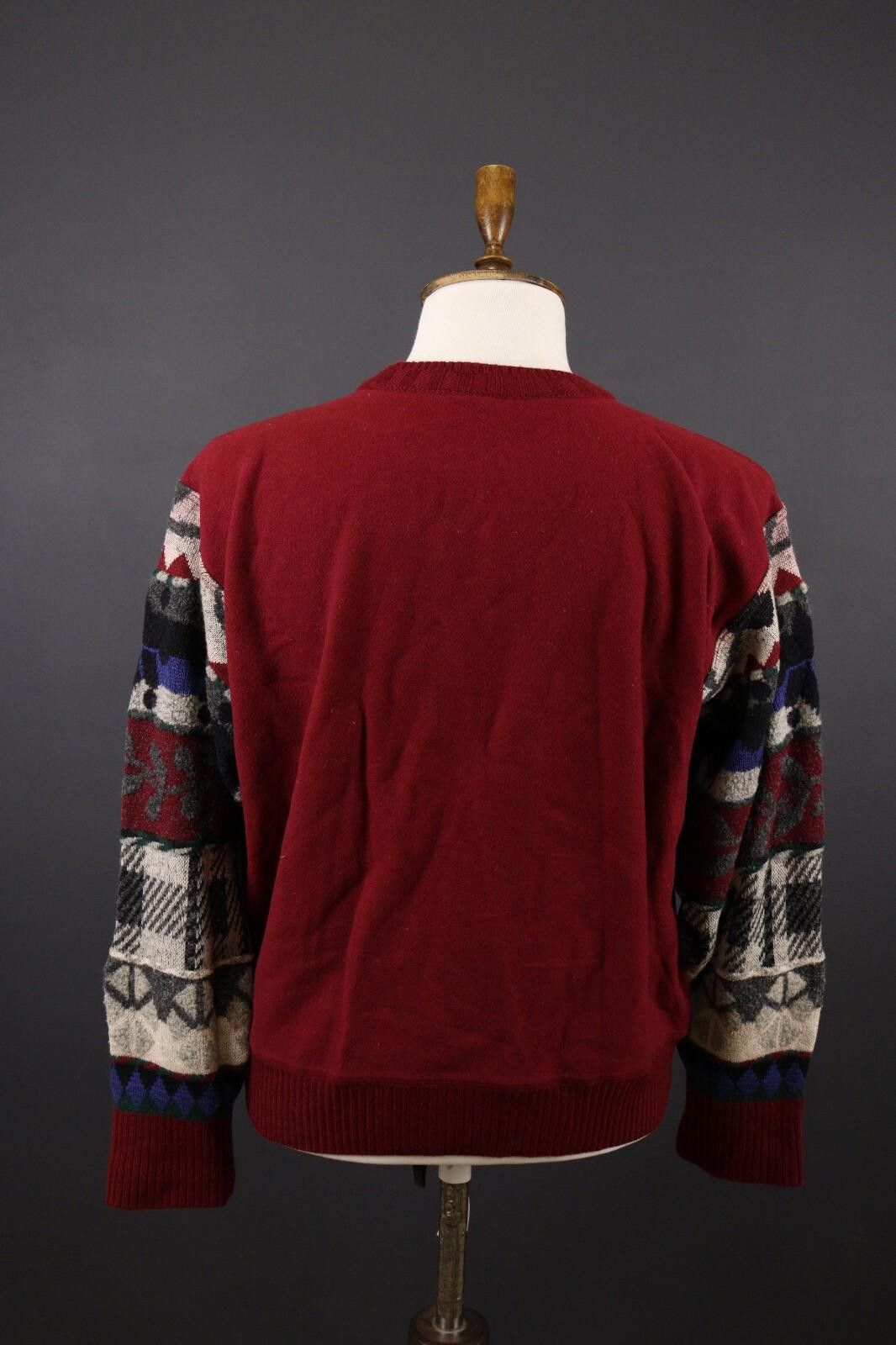 Carlo Colucci Carlo Colucci Red Wool Snowflakes Knit Sweater Size 52 Size US M / EU 48-50 / 2 - 7 Thumbnail