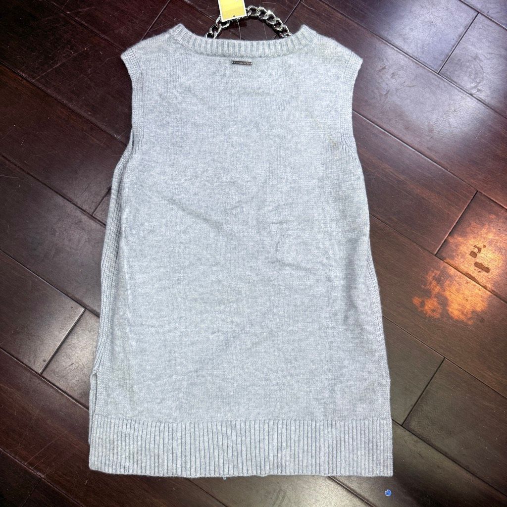 Michael Kors Michael Kors Chain-Neck Sleeveless Sweater Tunic Pearl Heather Gray NWT Size M Soft Knit Top MSRP $140 Size M / US 6-8 / IT 42-44 - 8 Thumbnail