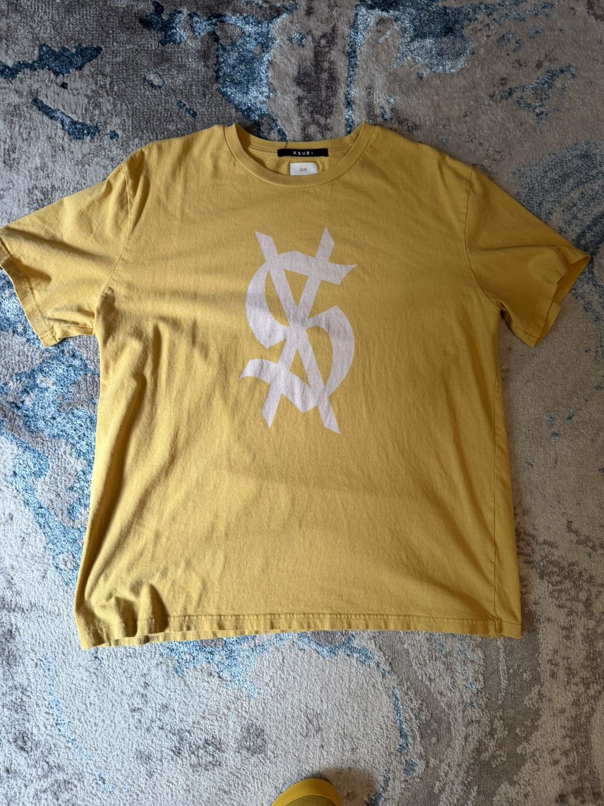 Ksubi Ksubi Old Dollar Kash Yellow Tee Size US XL / EU 56 / 4 - 1 Thumbnail