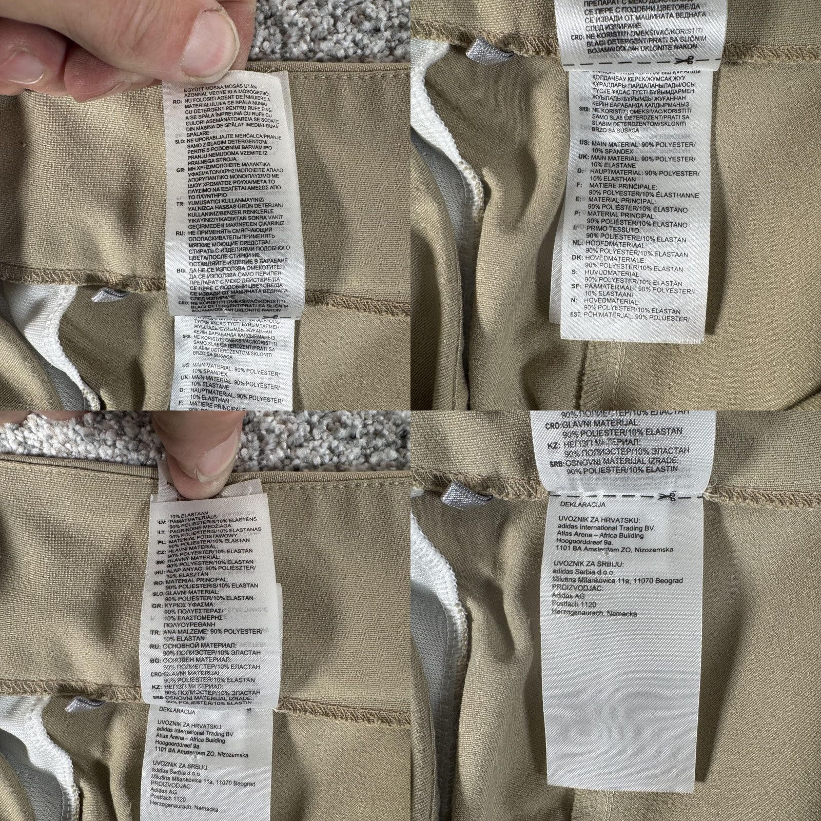 Adidas Adidas Pants Womens Medium Khaki Pull On Tapered Stretch Ankle Pockets DP7239 Size 32" / US 10 / IT 46 - 9 Thumbnail