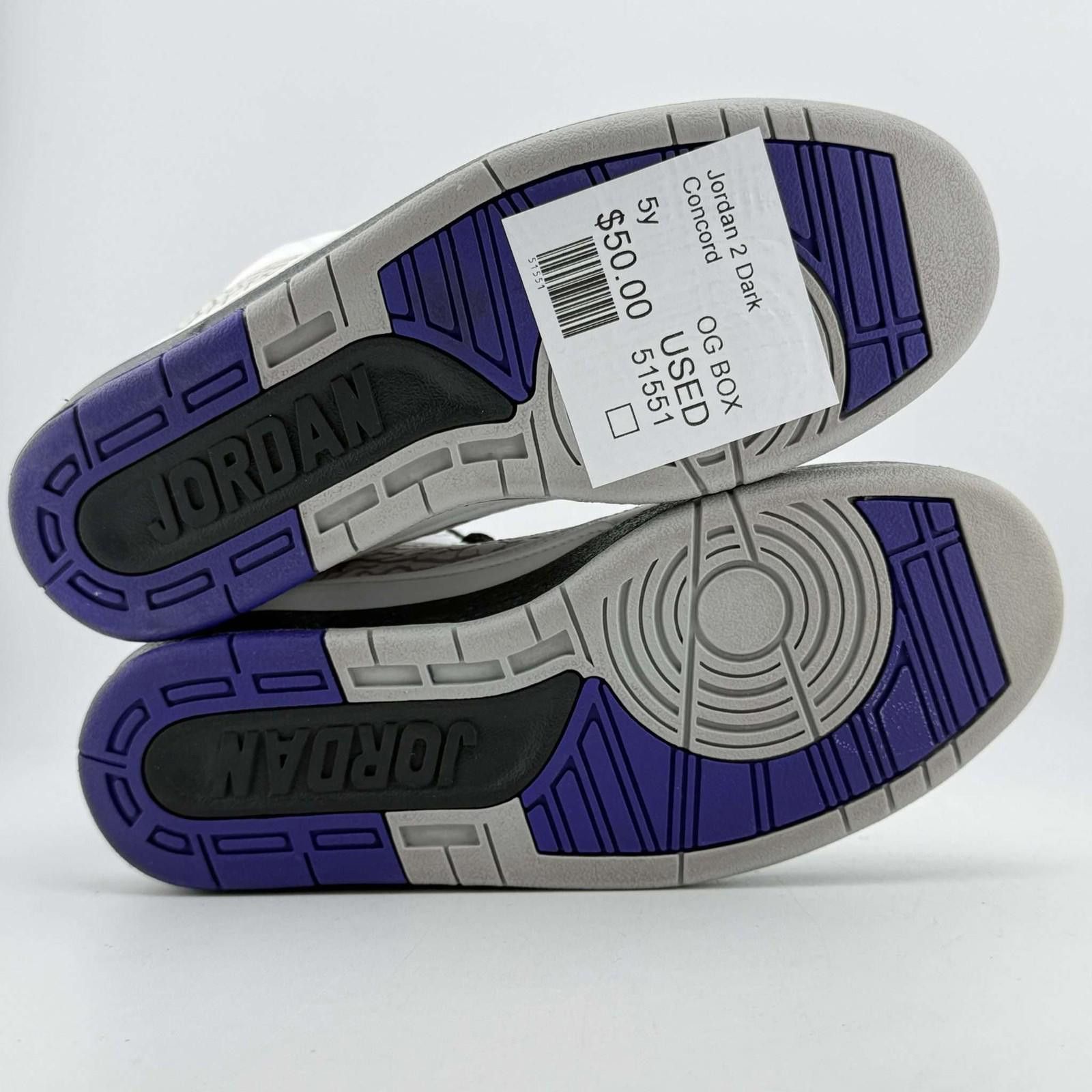 Nike Air Jordan 2 Retro BG Dark Concord 5Y Used OG Box 395718-153 Size US 5 / EU 37 - 6 Thumbnail
