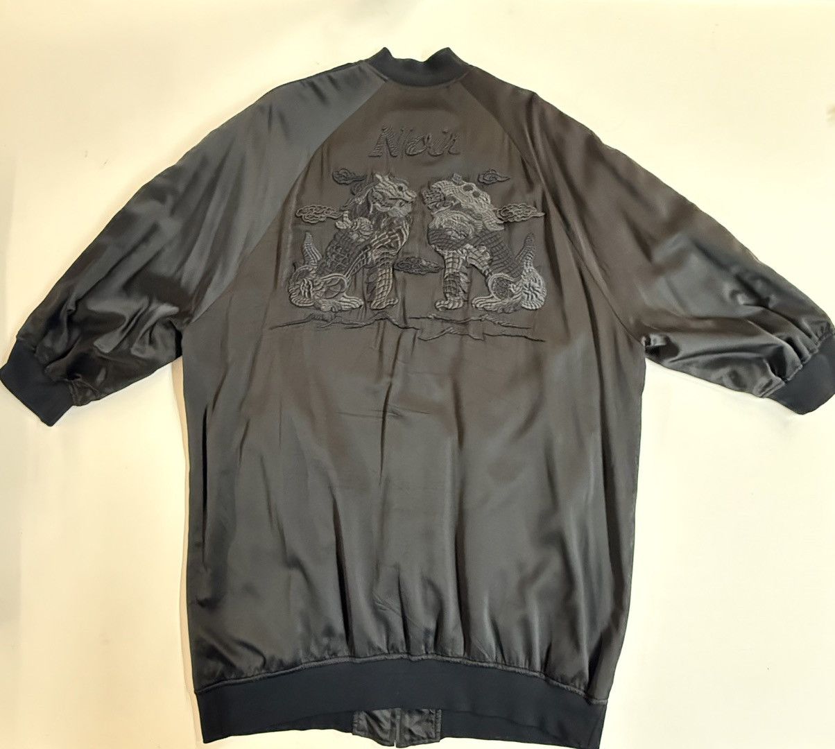 Noir Kei Ninomiya Noir Kei Ninomiya-Dragon Embroidery Silk Reversible Bomber Size S / US 4 / IT 40 - 13 Thumbnail