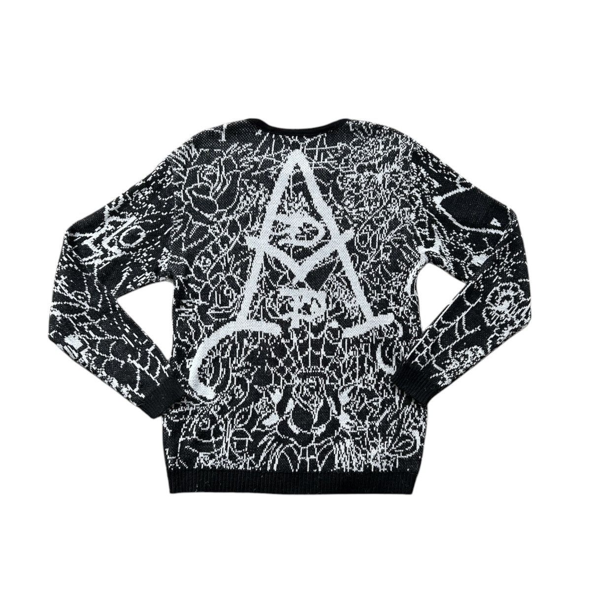 Ed Hardy « Dylan Audigier » Black “Rorschach” Knitted Sweater Size US S / EU 44-46 / 1 - 1 Thumbnail