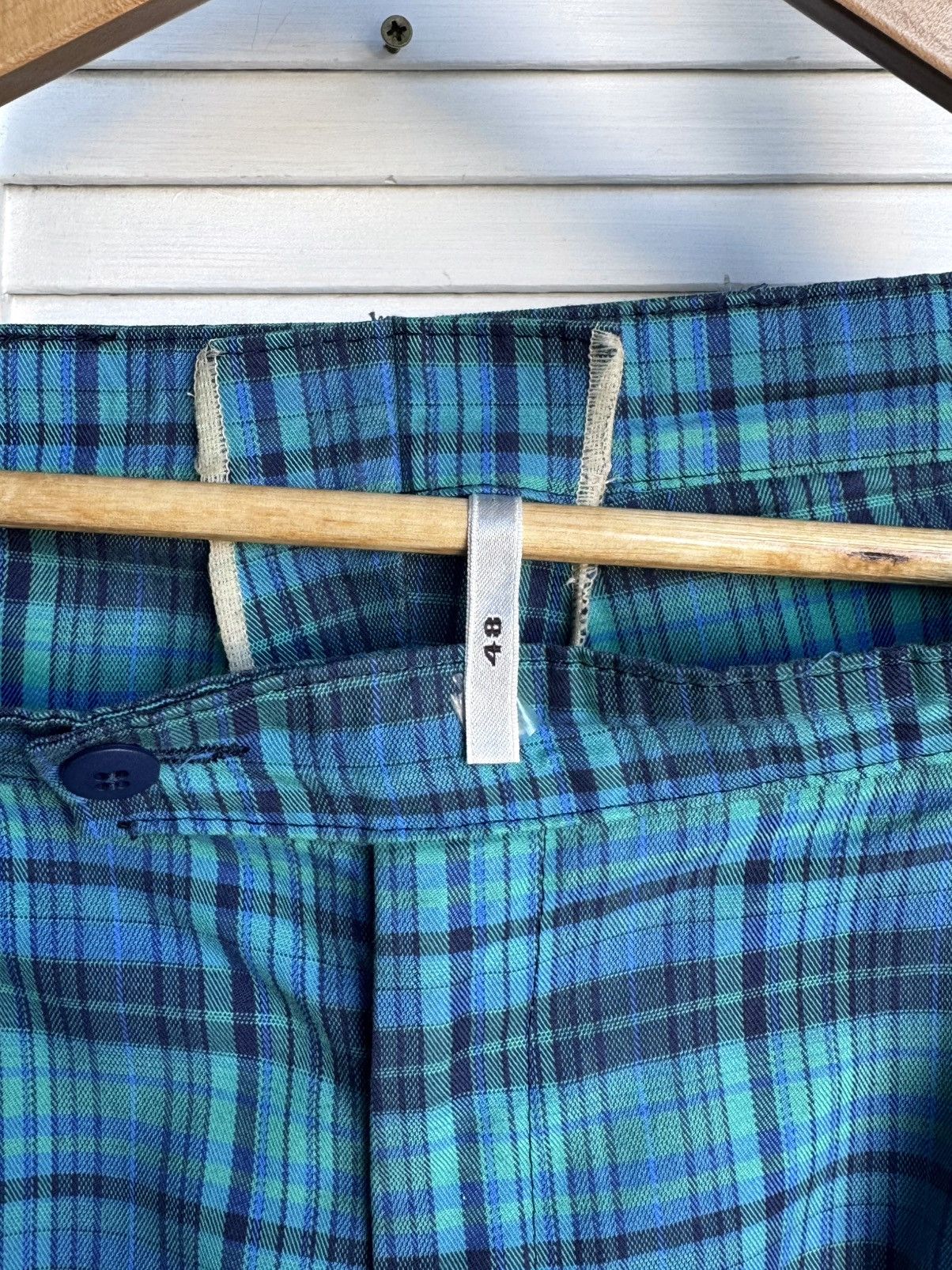 Adidas Vintage Adidas Western Germany Tartan Plaid Pleated Pants Size US 33 - 14 Thumbnail