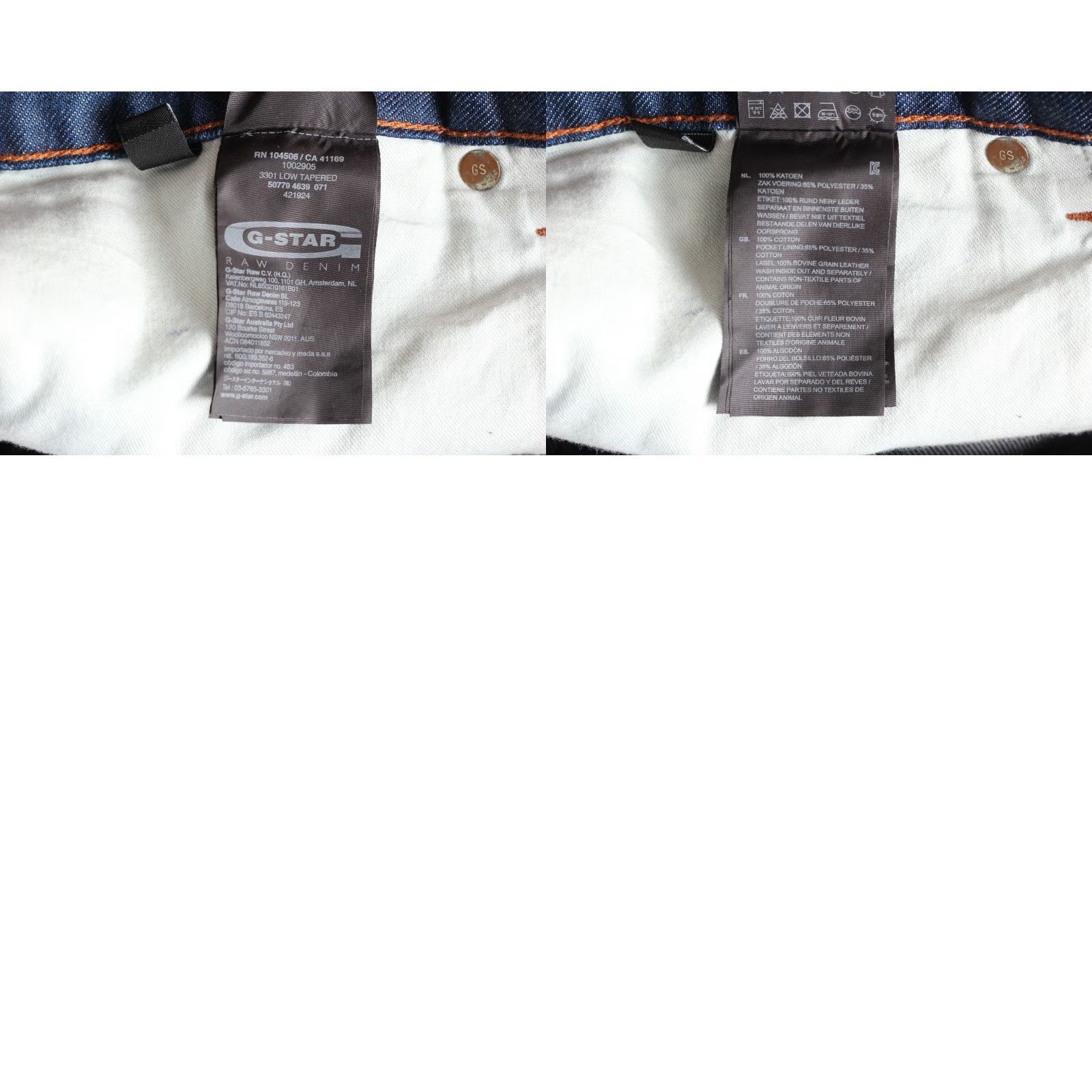 G-Star G-Star 3301 LOW TAPERED Jeans Men 32 Regular Blue 5-Pocket Denim DZ7767 Size US 32 / EU 48 - 8 Thumbnail
