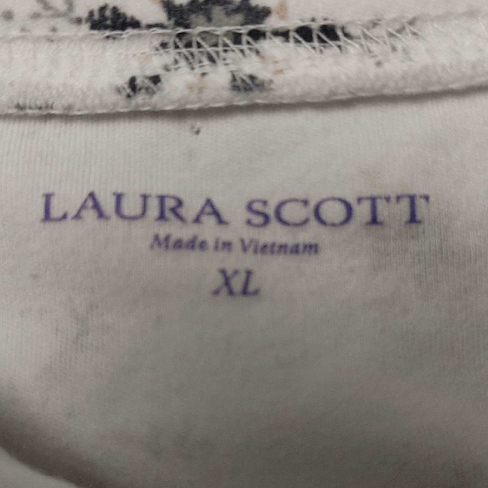 Other Laura Scott Women's White Long Sleeve Mock-Neck Winter Snowf Size XL / US 12-14 / IT 48-50 - 3 Thumbnail