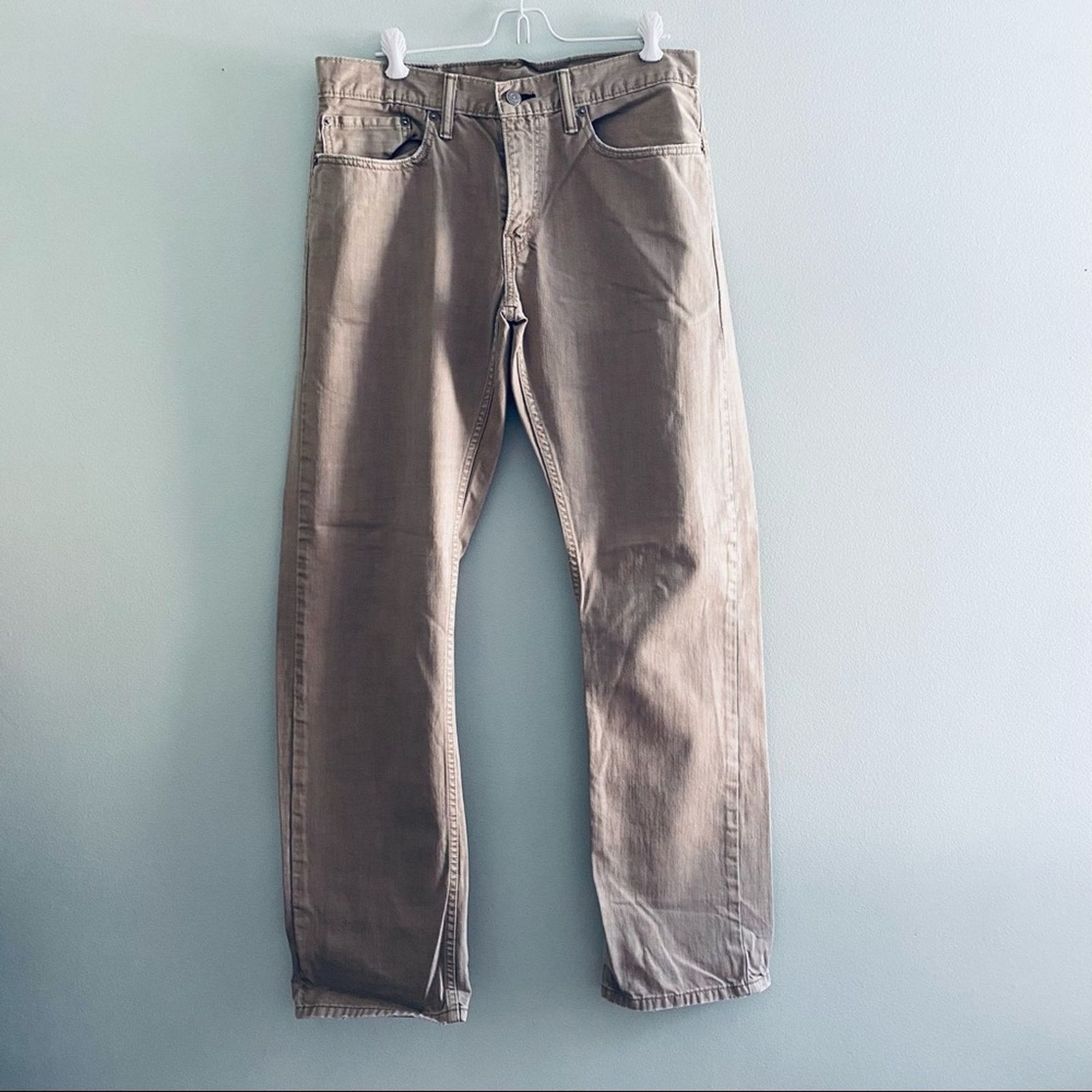 Levi's Levi's 514 khaki straight leg jeans Size US 32 / EU 48 - 2 Thumbnail