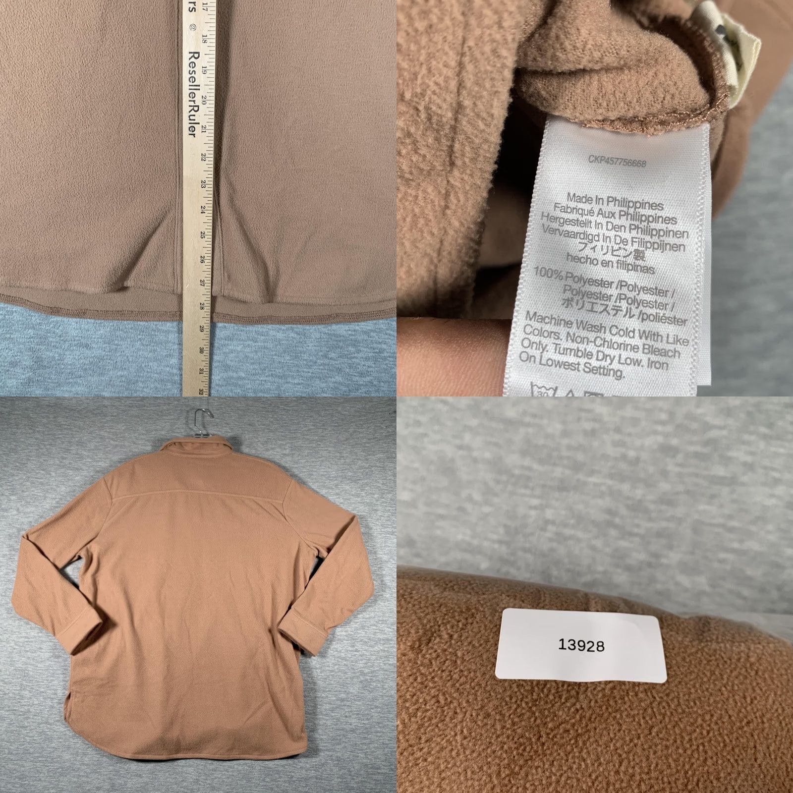 Madewell Madewell MWL Shirt Womens Small Beige Fleece Tunic Button Front Long Sleeve Size S / US 4 / IT 40 - 8 Thumbnail