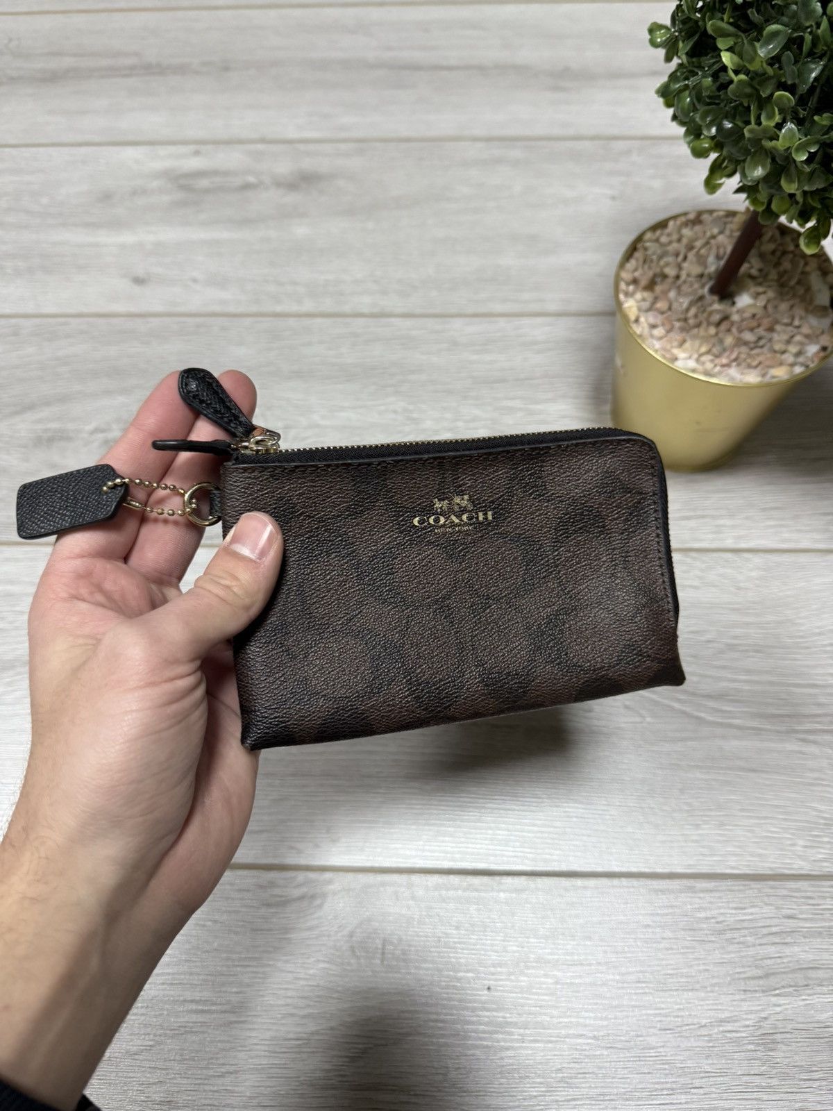 Coach Coach monogram C all over zip wallet leather Size ONE SIZE - 2 Thumbnail