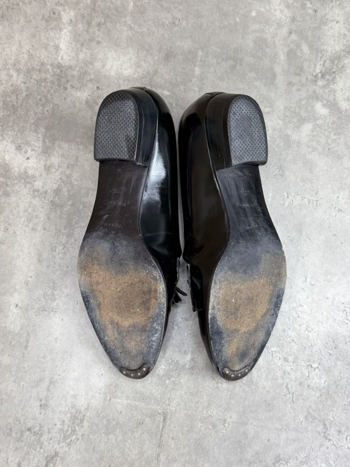 Celine Vintage Celine Leather Loafers Black Red Size 40 1/2 Size US 10.5 / IT 40.5 - 12 Thumbnail